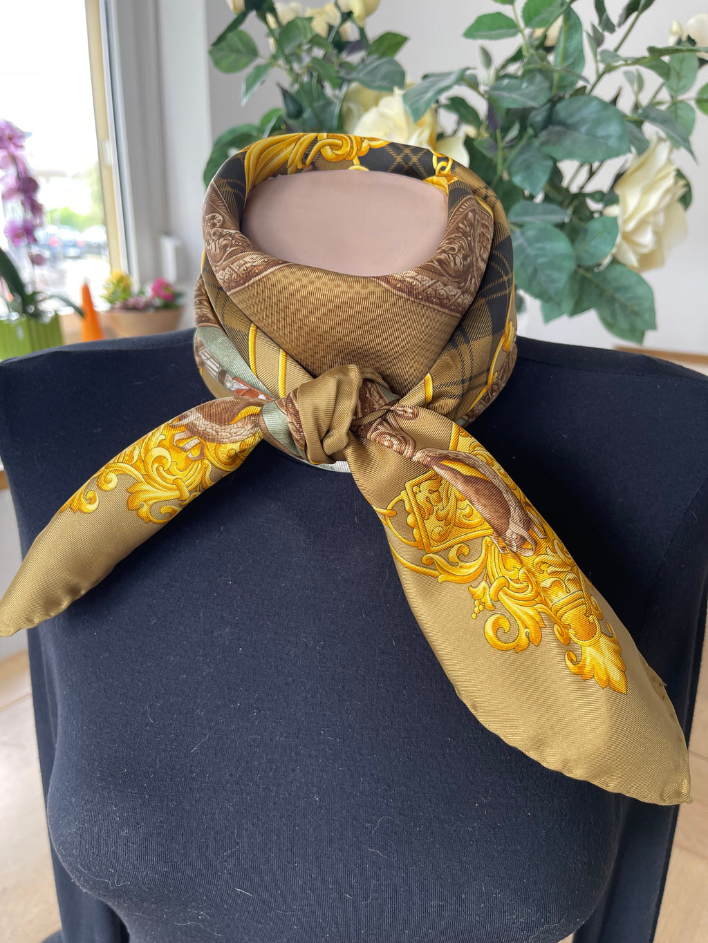 R DI RATTI foulard carré scarf sjaal schal seide silk soie