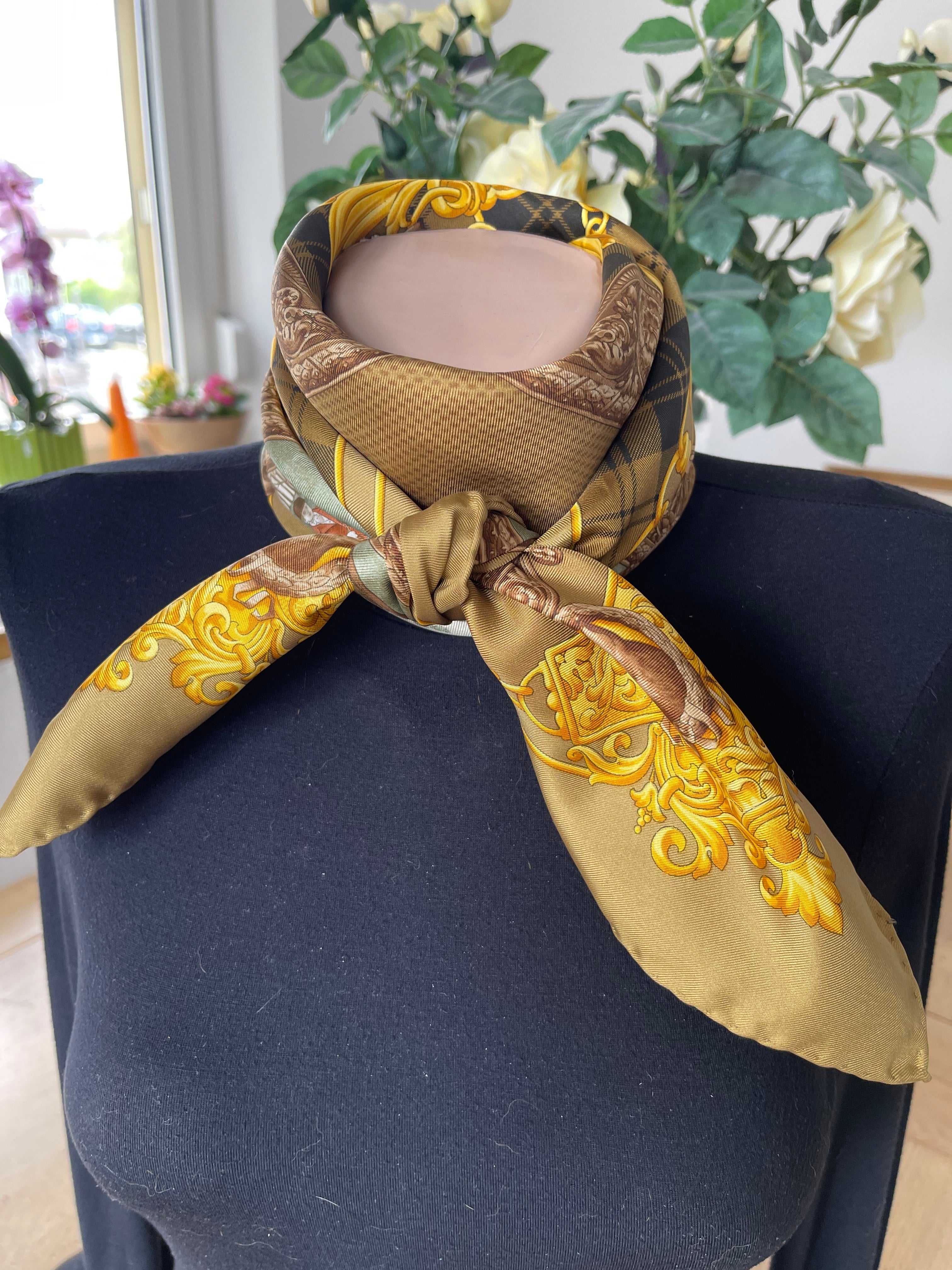 R DI RATTI foulard carré scarf sjaal schal seide silk soie