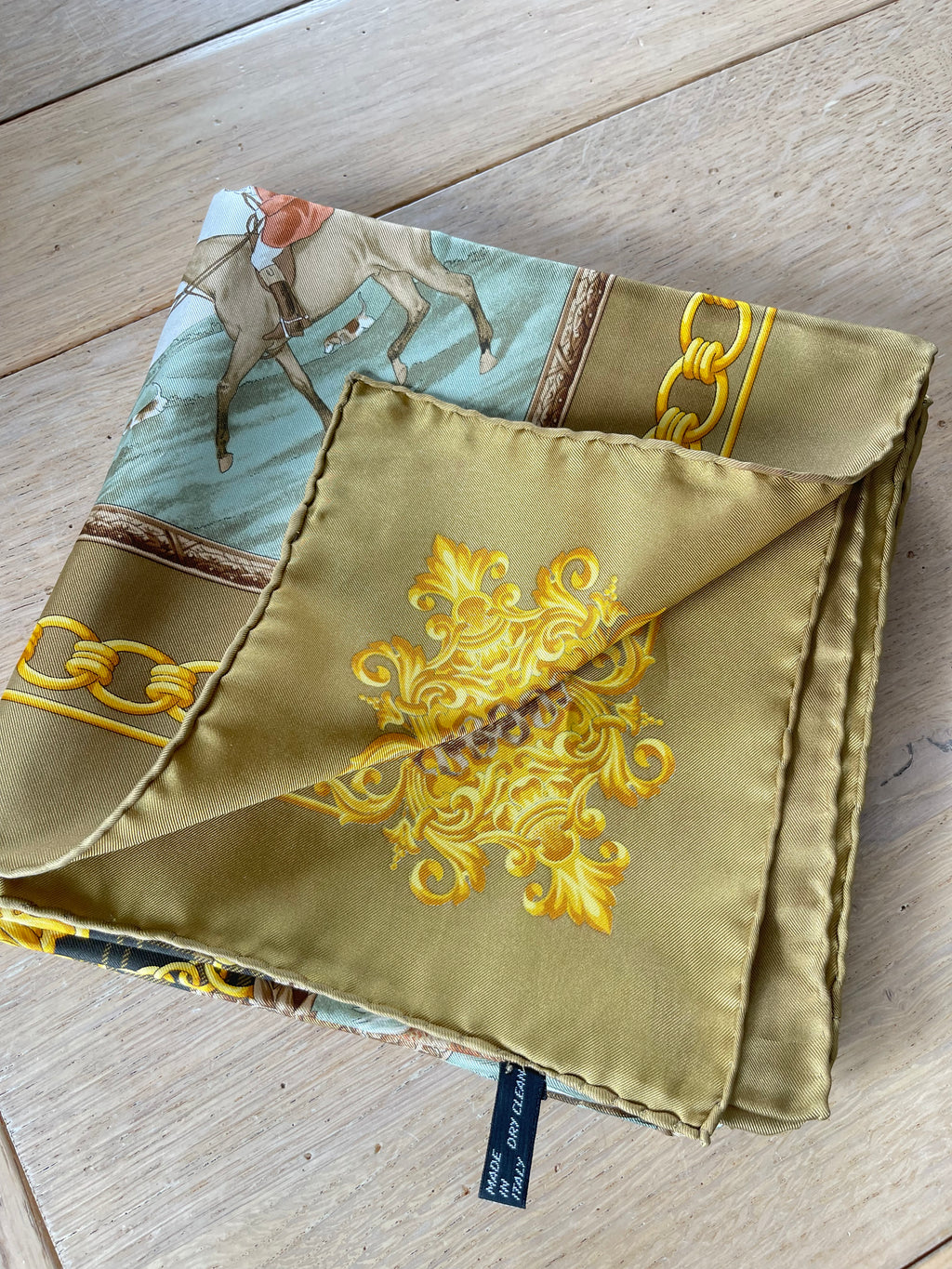R DI RATTI foulard carré scarf sjaal schal seide silk soie