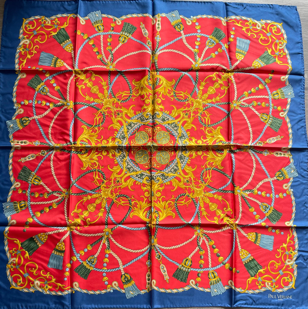 PAUL VERLAINE carré foulard schar schal sjaal seide soie silk