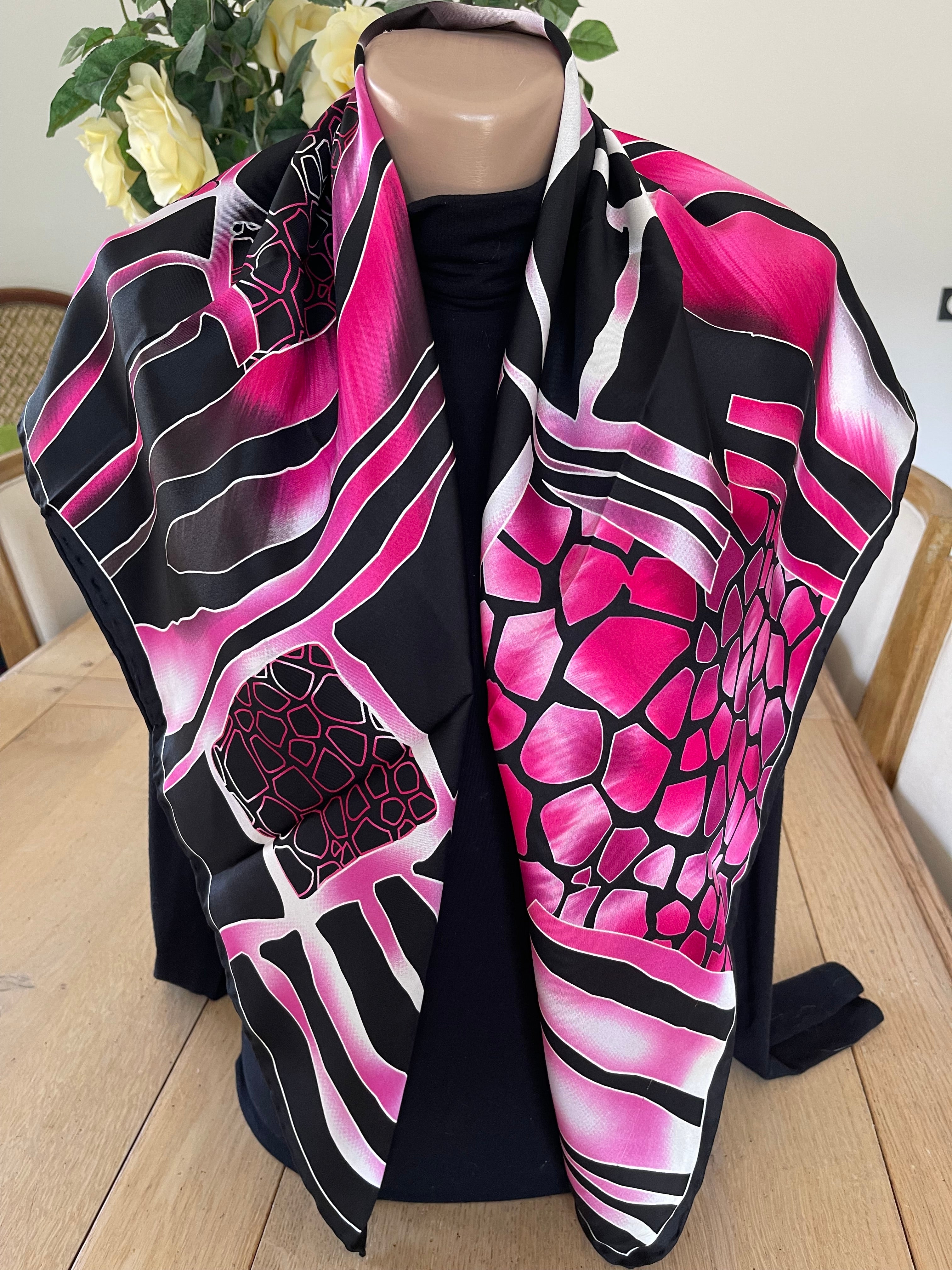Jean Louis SCHERRER foulard carré scarf schal sjaal seide soie silk