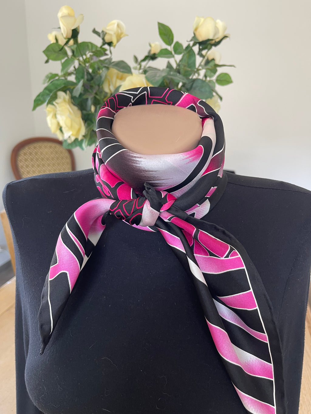 Jean Louis SCHERRER foulard carré scarf schal sjaal seide soie silk