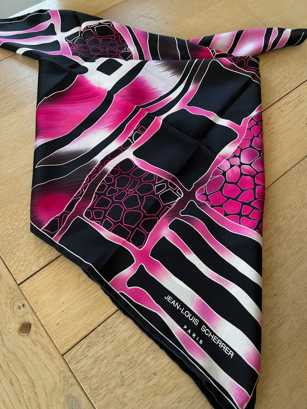Jean Louis SCHERRER foulard carré scarf schal sjaal seide soie silk