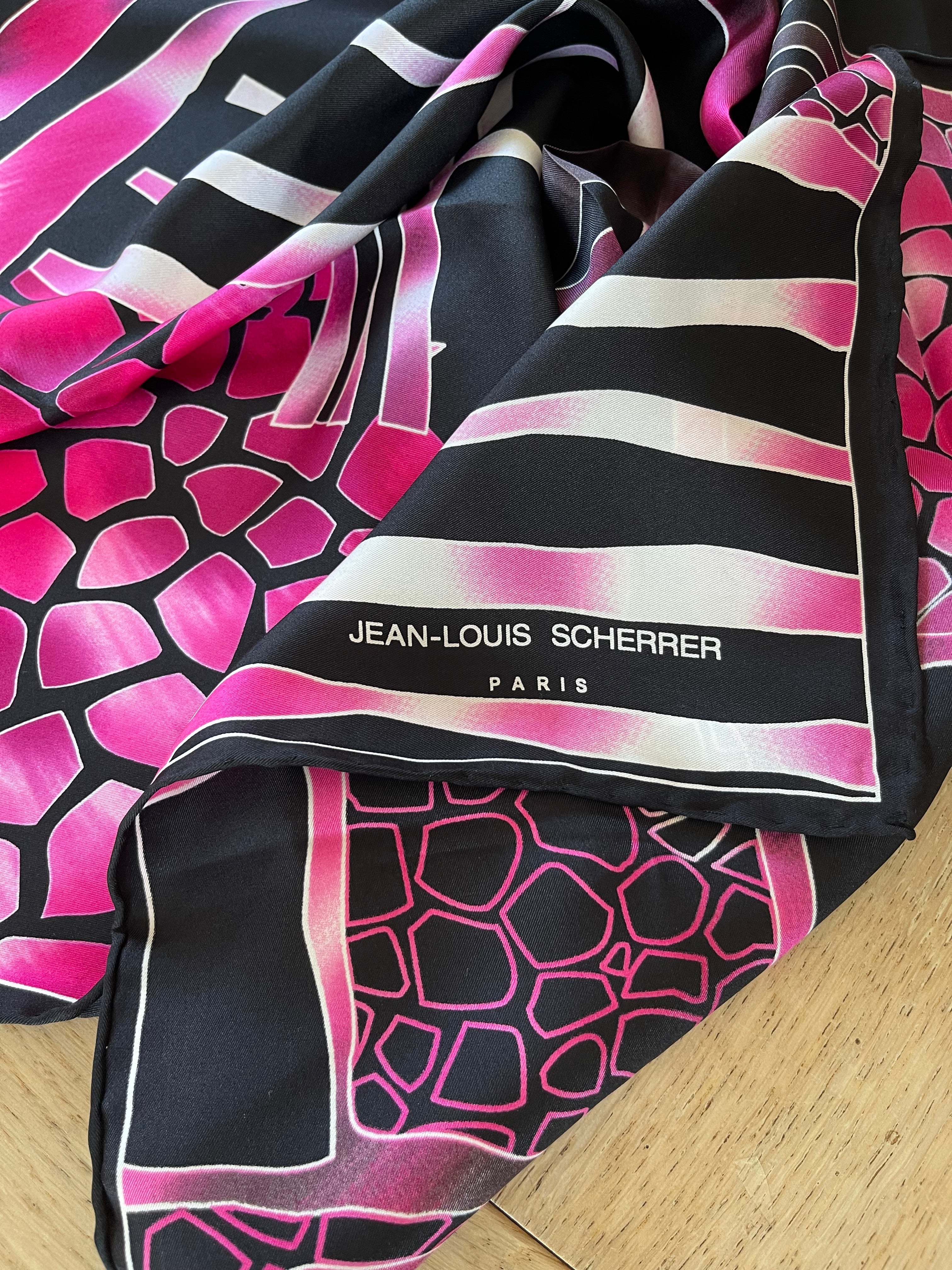 Jean Louis SCHERRER foulard carré scarf schal sjaal seide soie silk