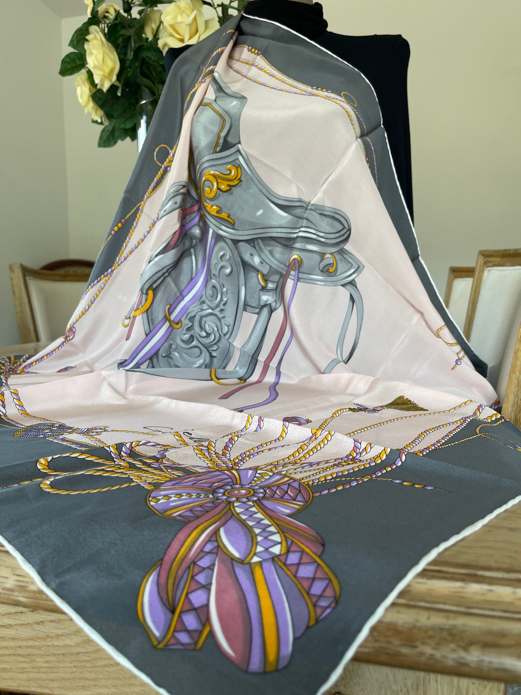 GABRIELLI foulard carré scarf schal sjaal seide soie silk