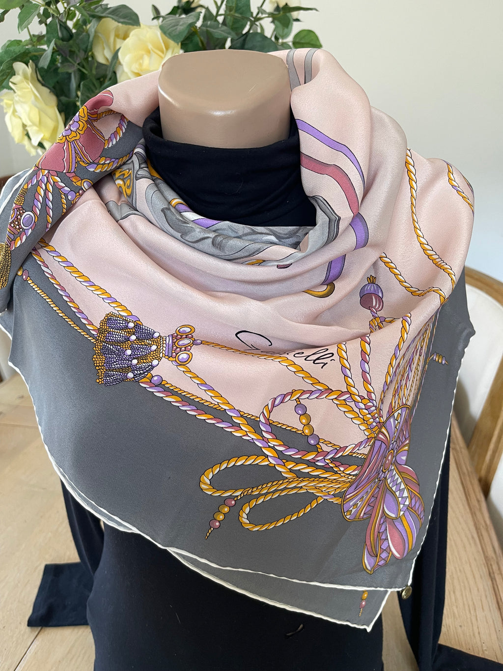 GABRIELLI foulard carré scarf schal sjaal seide soie silk
