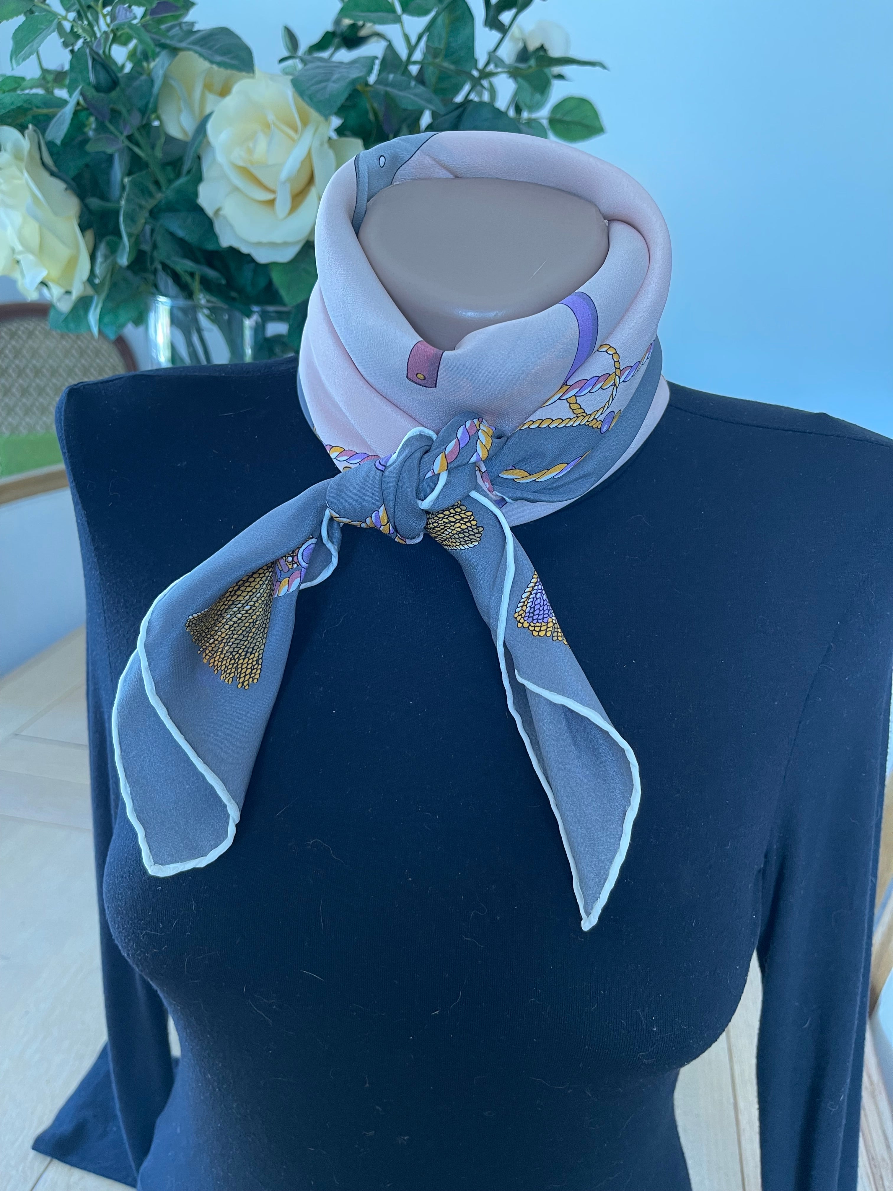 GABRIELLI foulard carré scarf schal sjaal seide soie silk