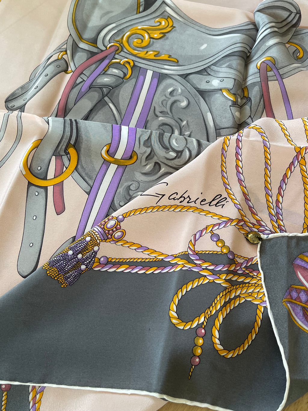 GABRIELLI foulard carré scarf schal sjaal seide soie silk