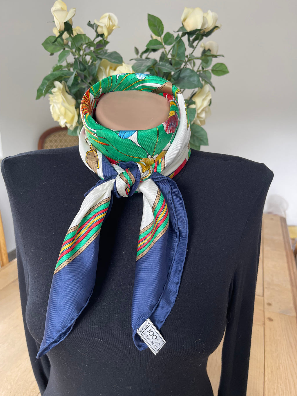 CELINE carré foulard scarf schal sjaal seide soie silk