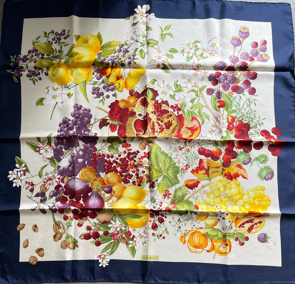 R DI RATTI carré foulard scarf schal sjaal seide silk soie