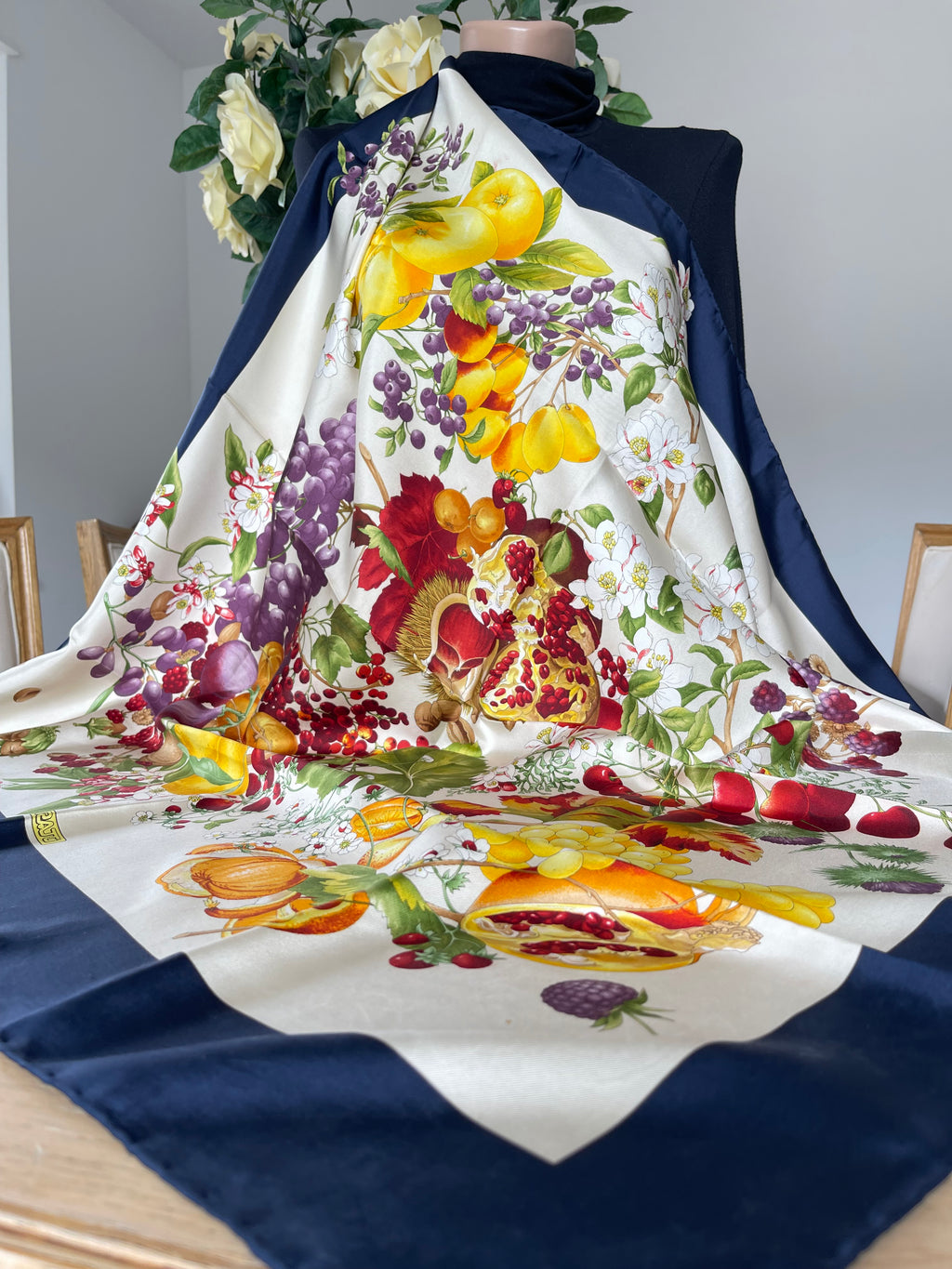 R DI RATTI carré foulard scarf schal sjaal seide silk soie