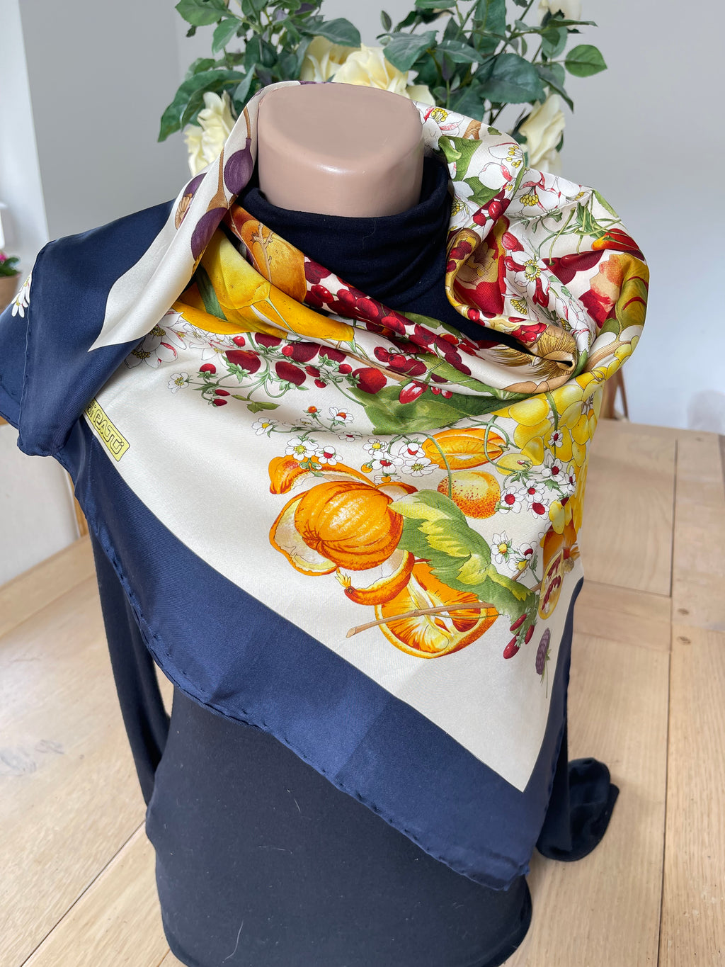 R DI RATTI carré foulard scarf schal sjaal seide silk soie