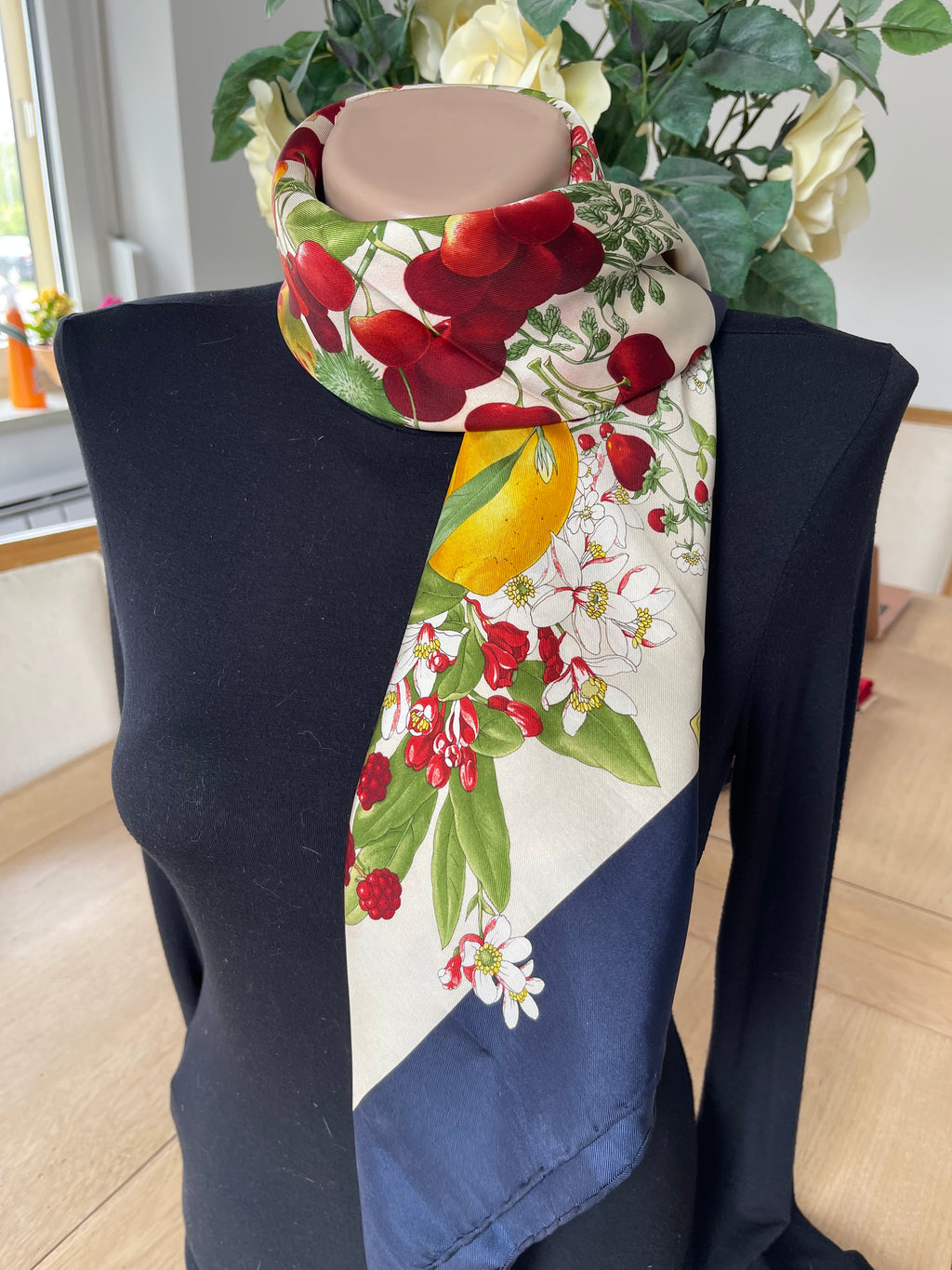 R DI RATTI carré foulard scarf schal sjaal seide silk soie
