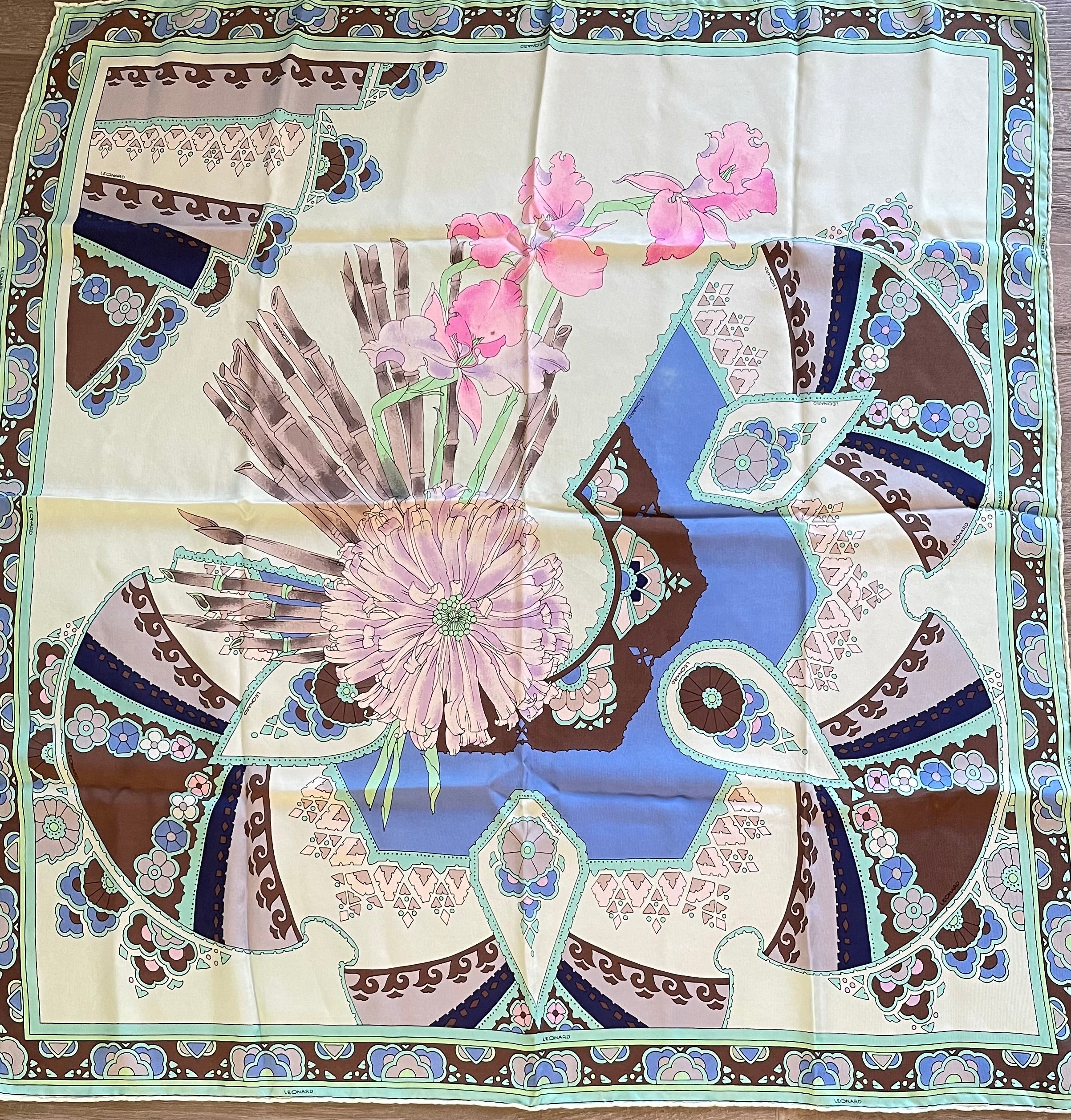 Leonard carré foulard schal sjaal seide silk soie