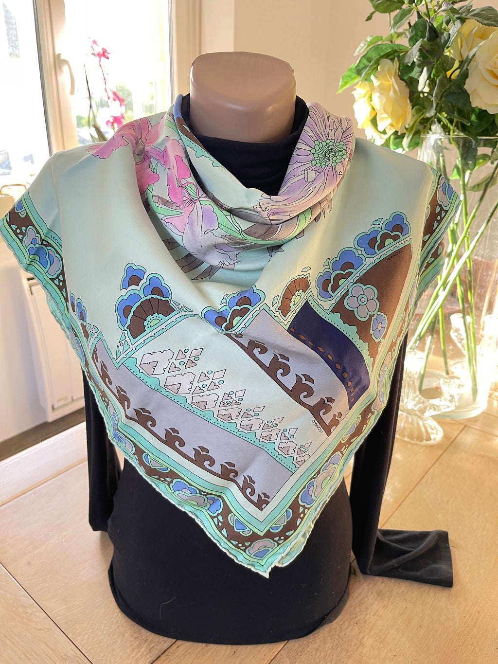 Leonard carré foulard schal sjaal seide silk soie
