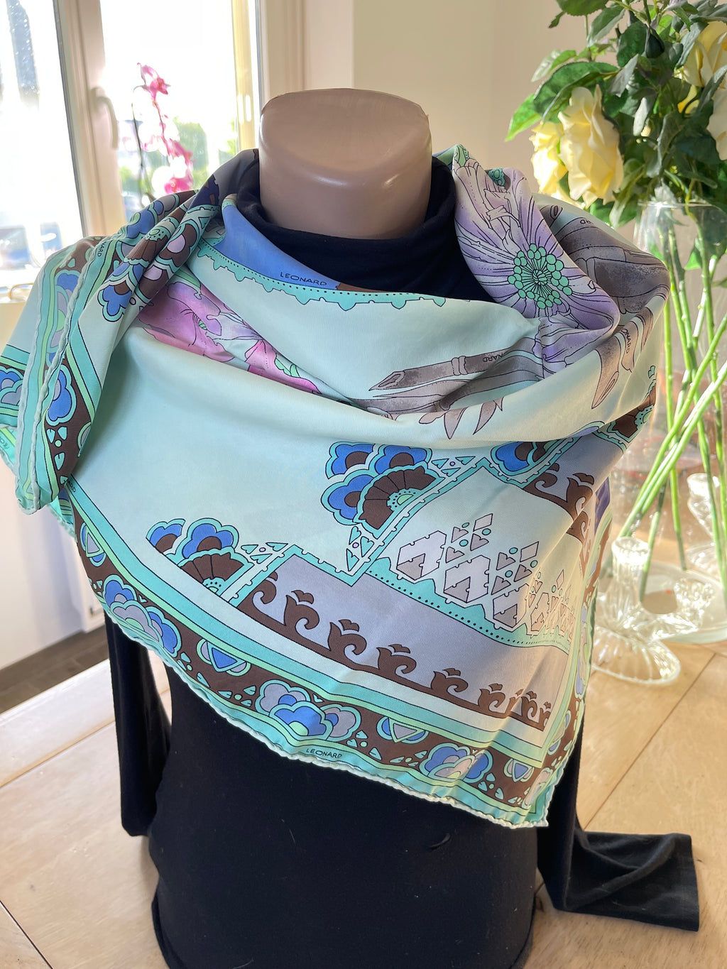 Leonard carré foulard schal sjaal seide silk soie