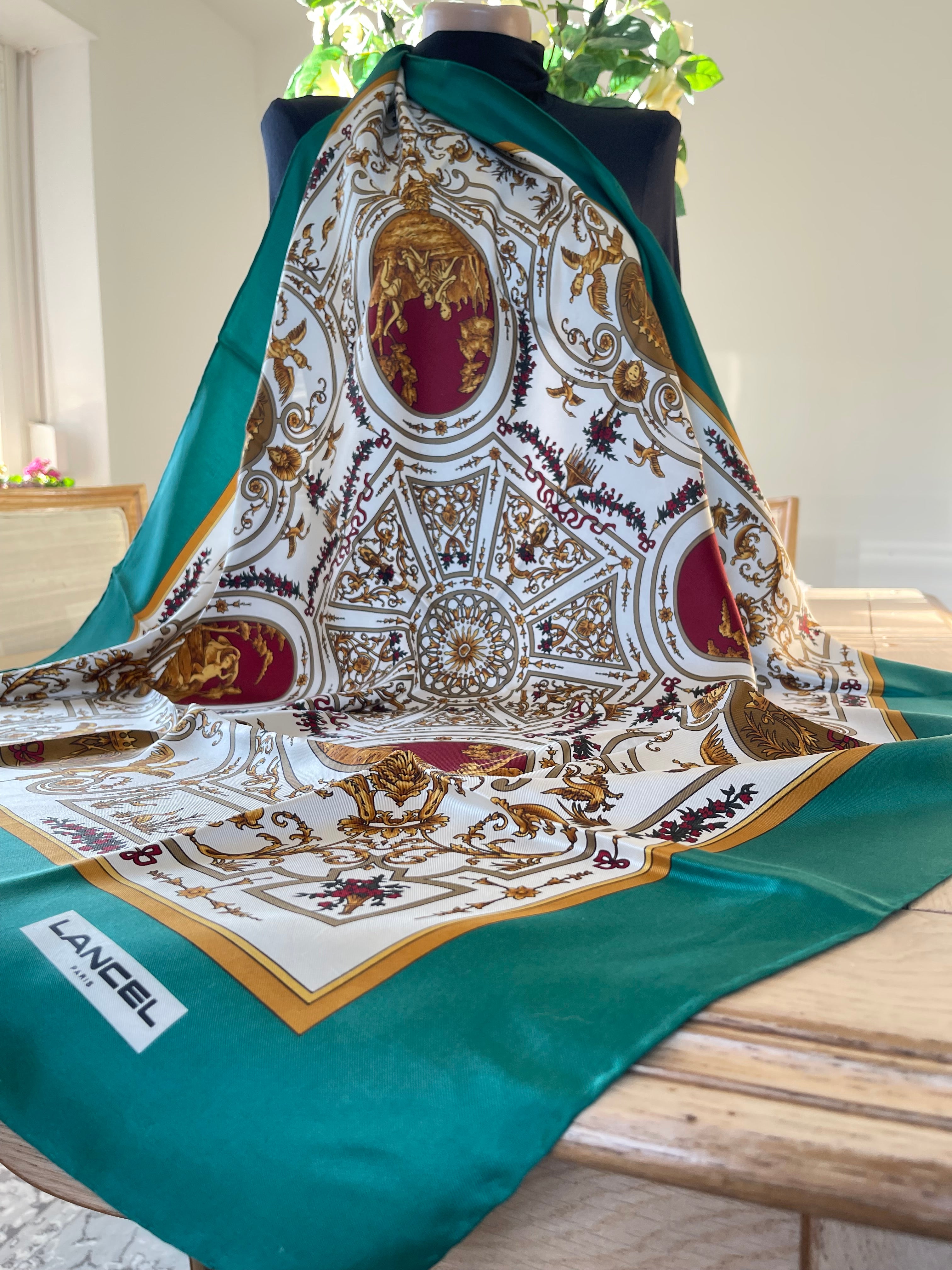 LANCEL carré foulard schal sjaal seide silk soie