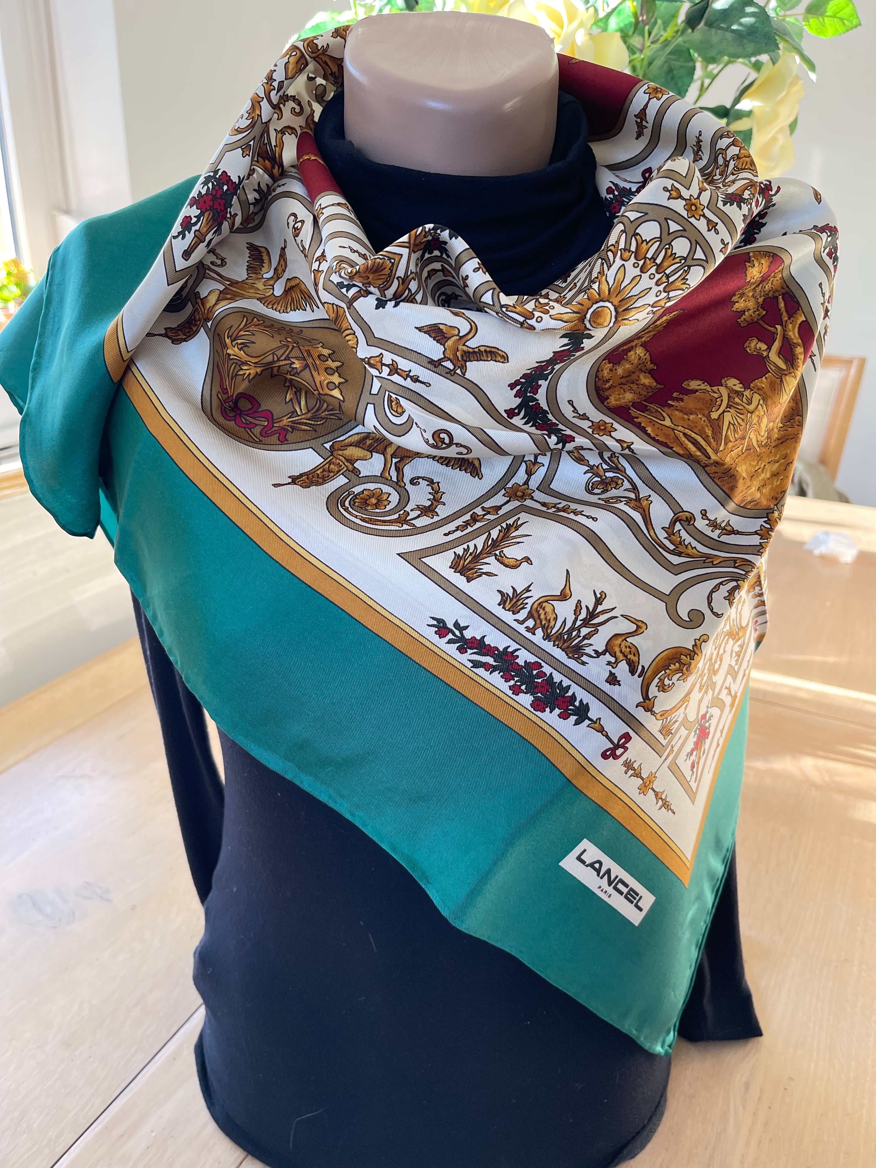 LANCEL carré foulard schal sjaal seide silk soie