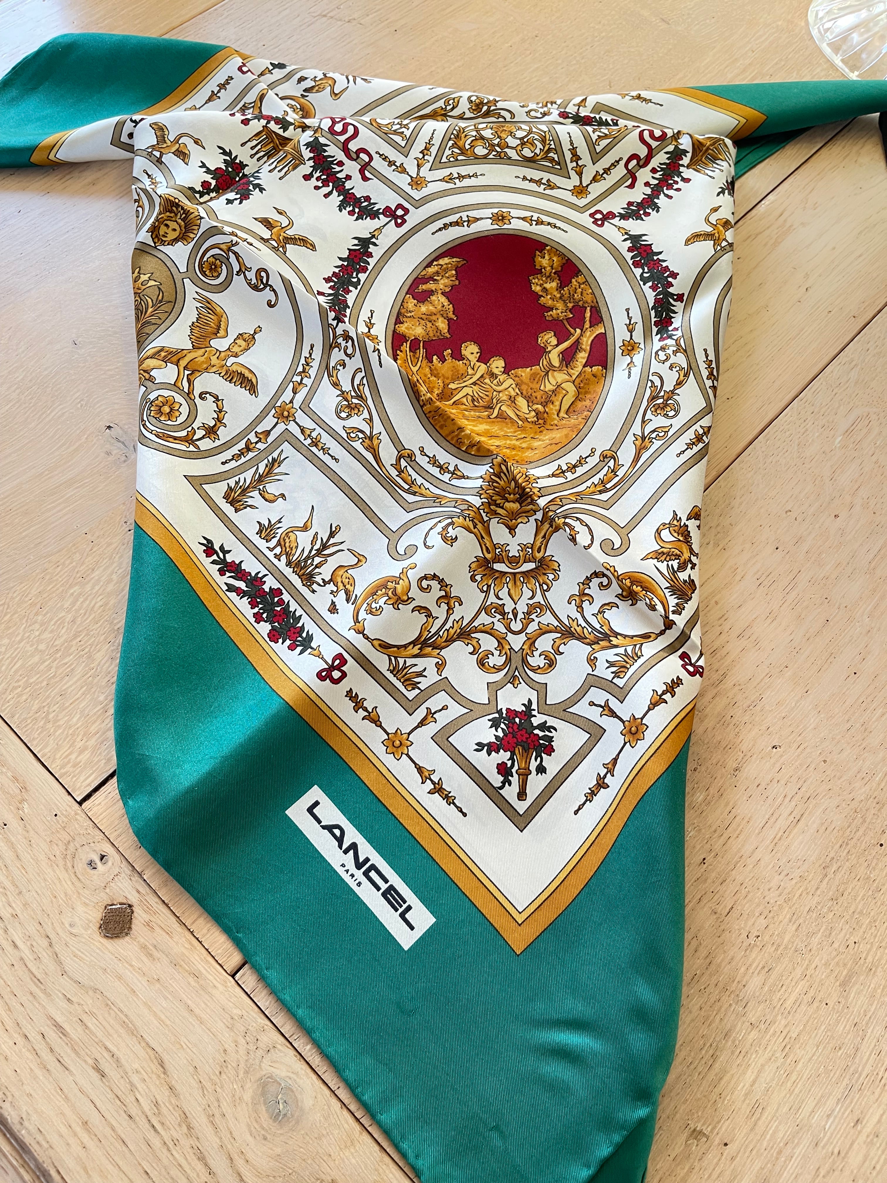 LANCEL carré foulard schal sjaal seide silk soie
