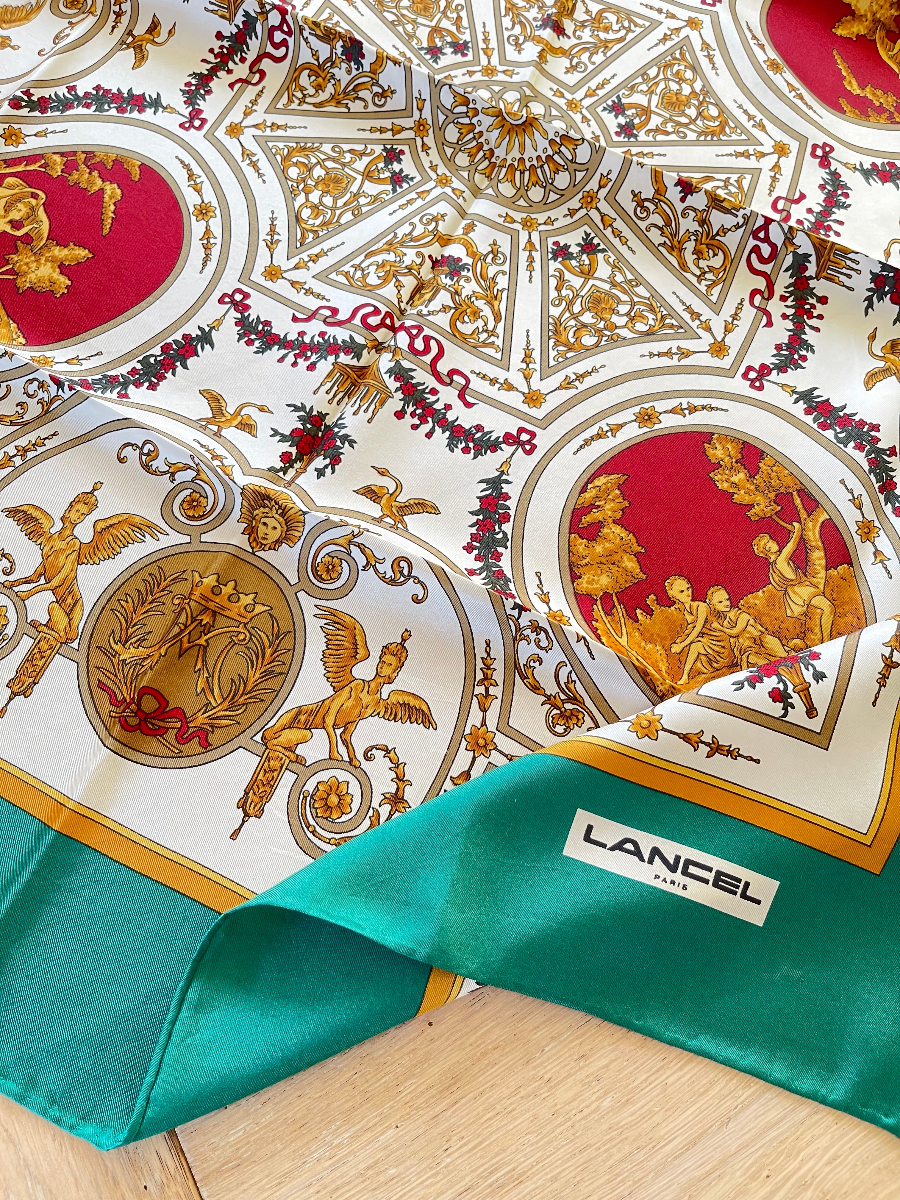 LANCEL carré foulard schal sjaal seide silk soie