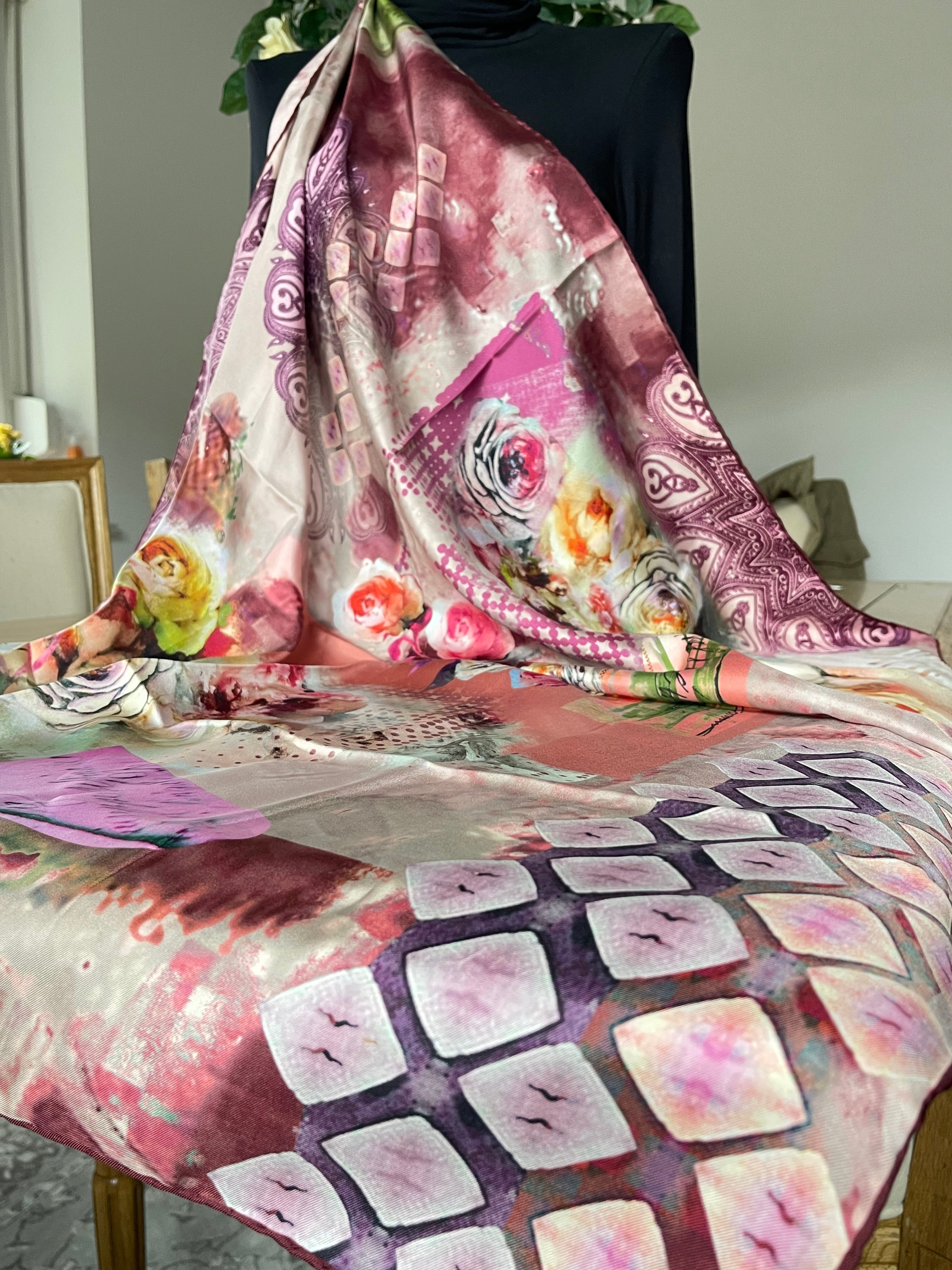 Armine carré foulard scarf sjaal schal seide silk soie