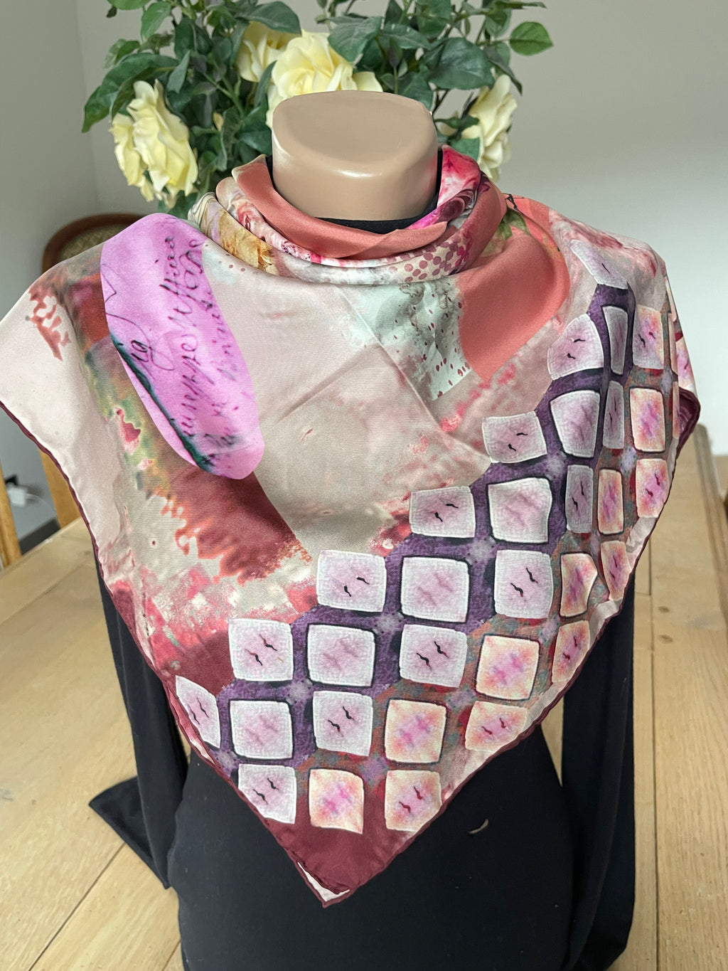 Armine carré foulard scarf sjaal schal seide silk soie