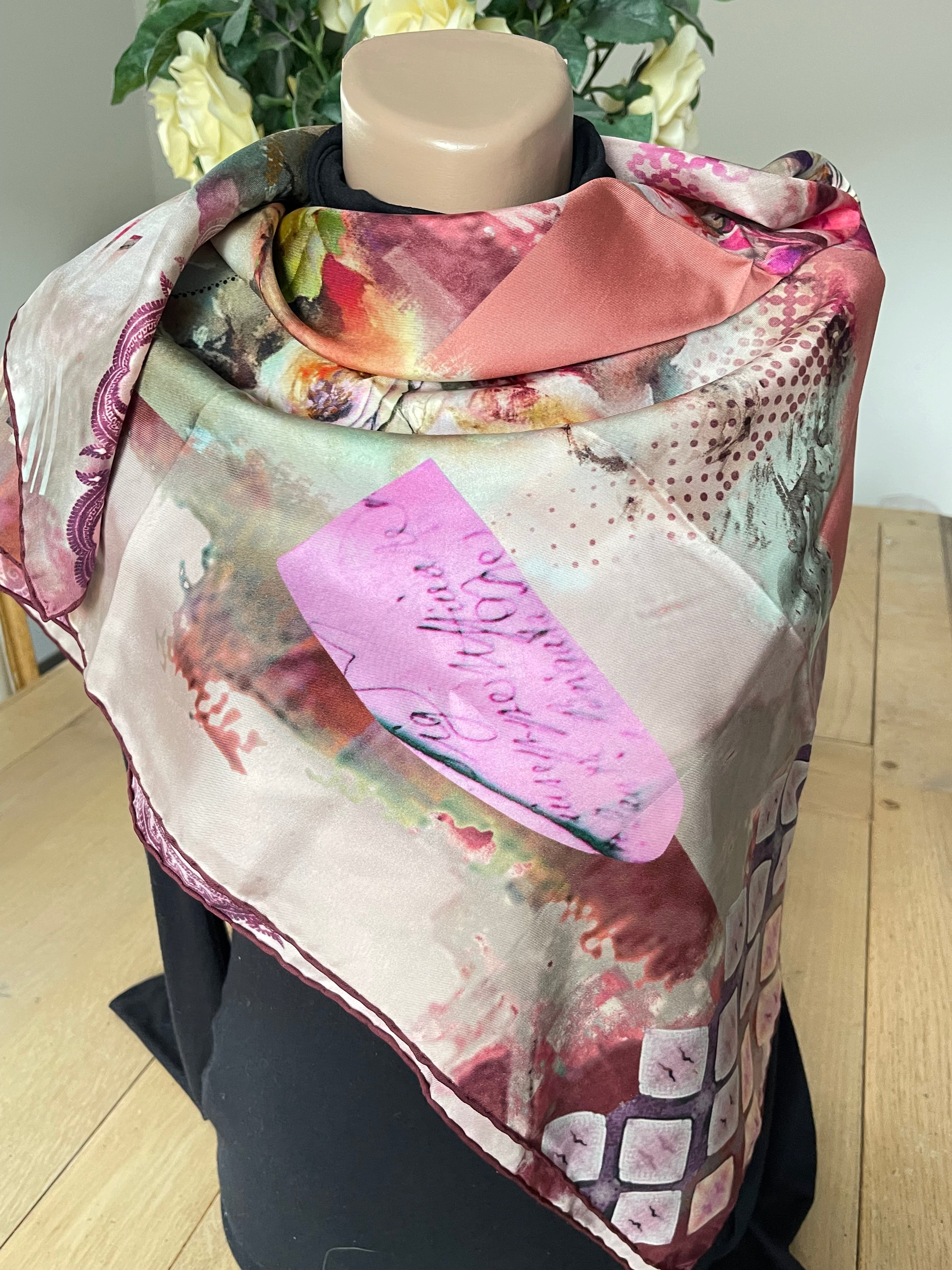 Armine carré foulard scarf sjaal schal seide silk soie