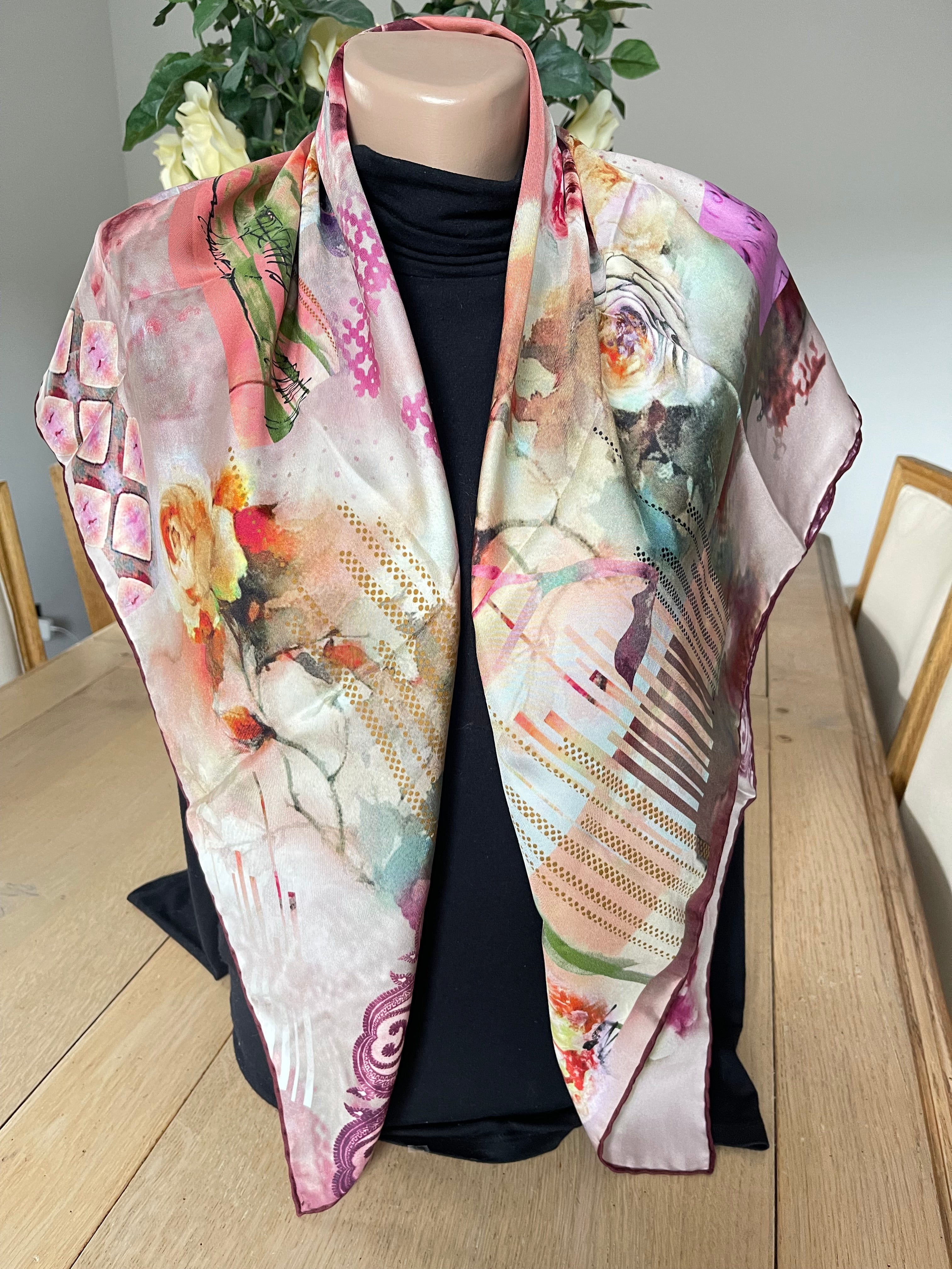 Armine carré foulard scarf sjaal schal seide silk soie