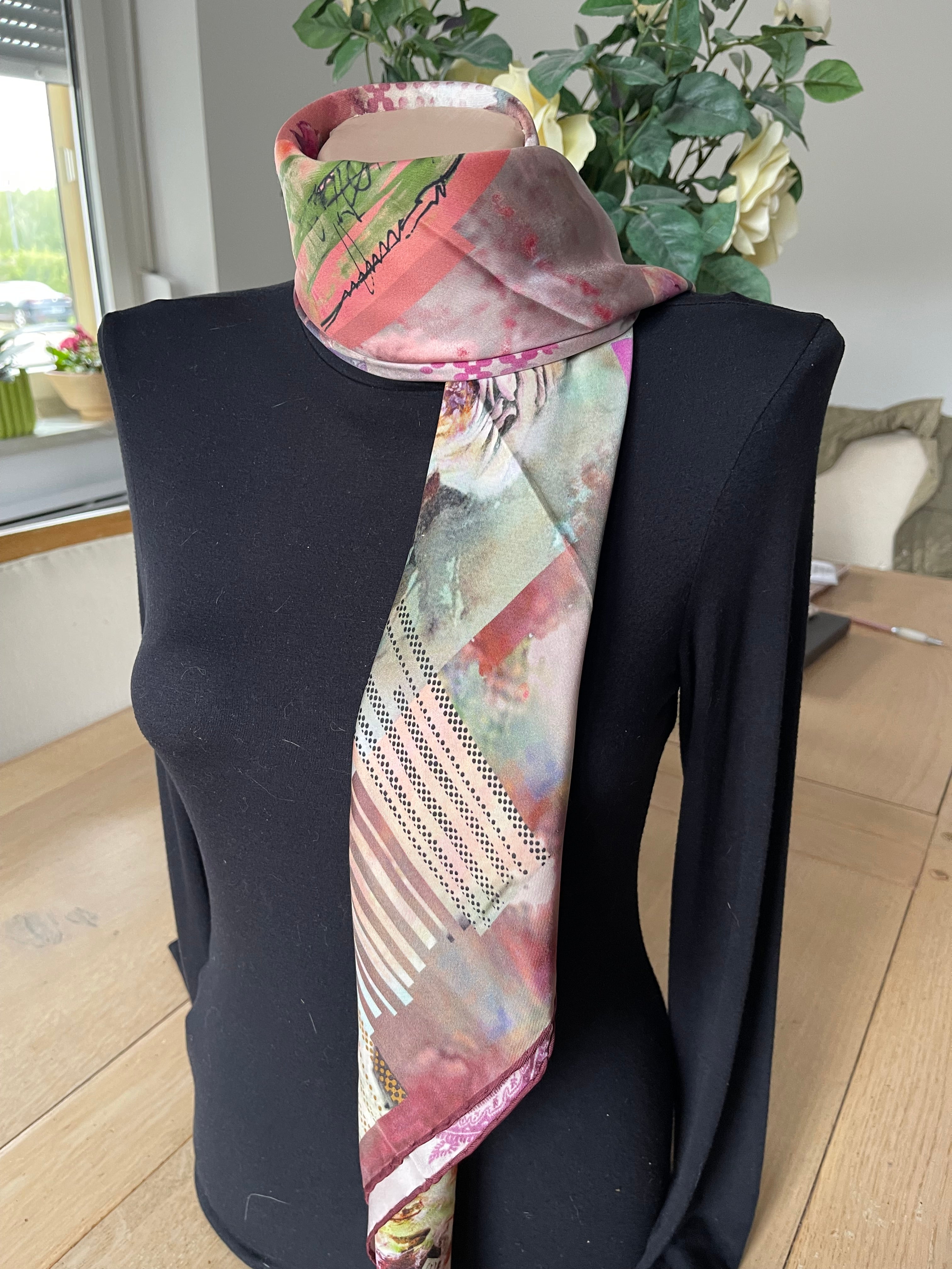 Armine carré foulard scarf sjaal schal seide silk soie