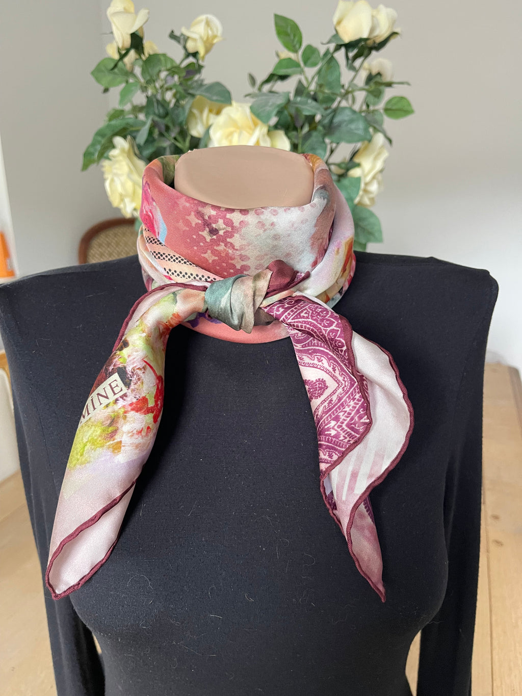 Armine carré foulard scarf sjaal schal seide silk soie