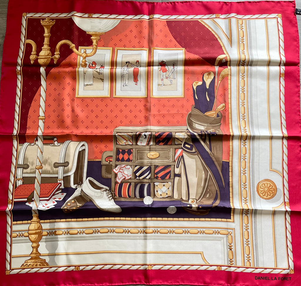 Daniel La foret carré foulard scarf schal sjaal seide silk soie