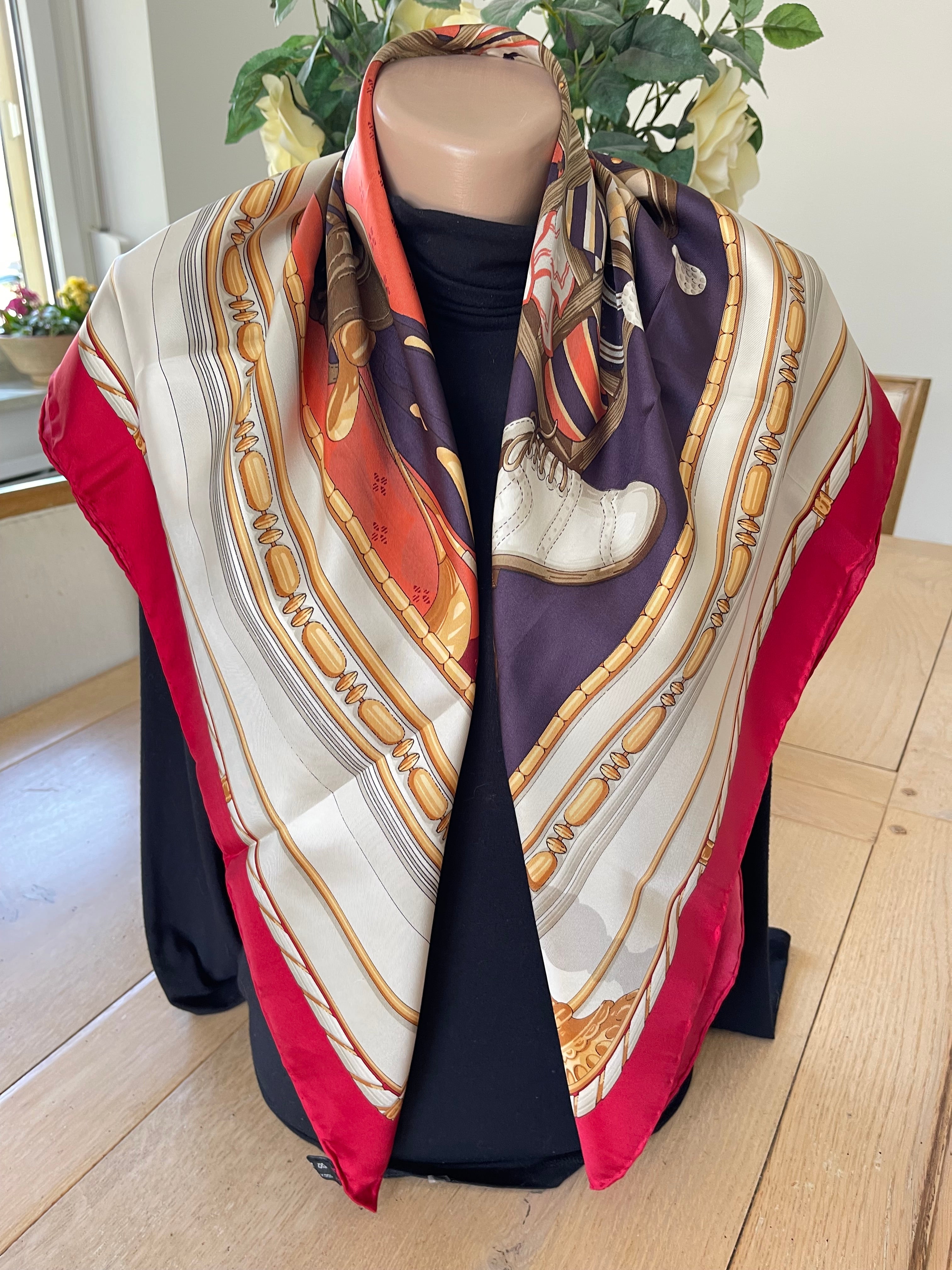 Daniel La foret carré foulard scarf schal sjaal seide silk soie