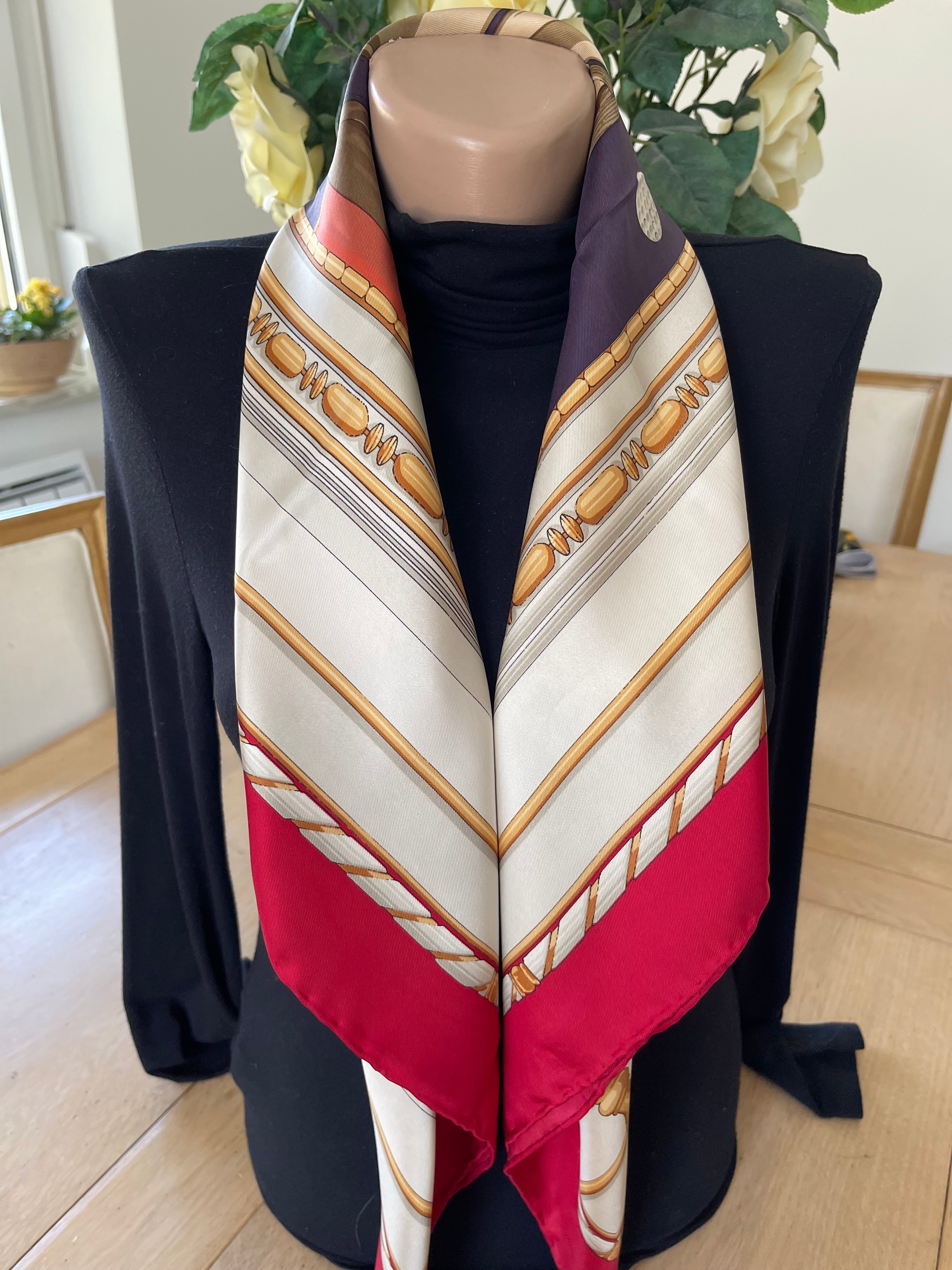 Daniel La foret carré foulard scarf schal sjaal seide silk soie
