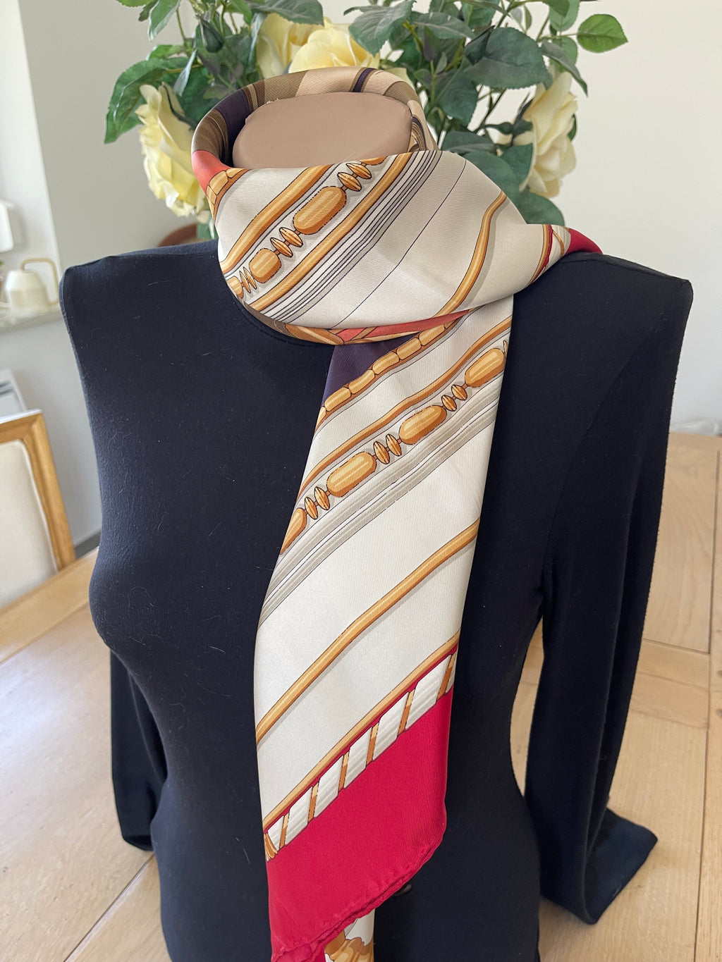 Daniel La foret carré foulard scarf schal sjaal seide silk soie
