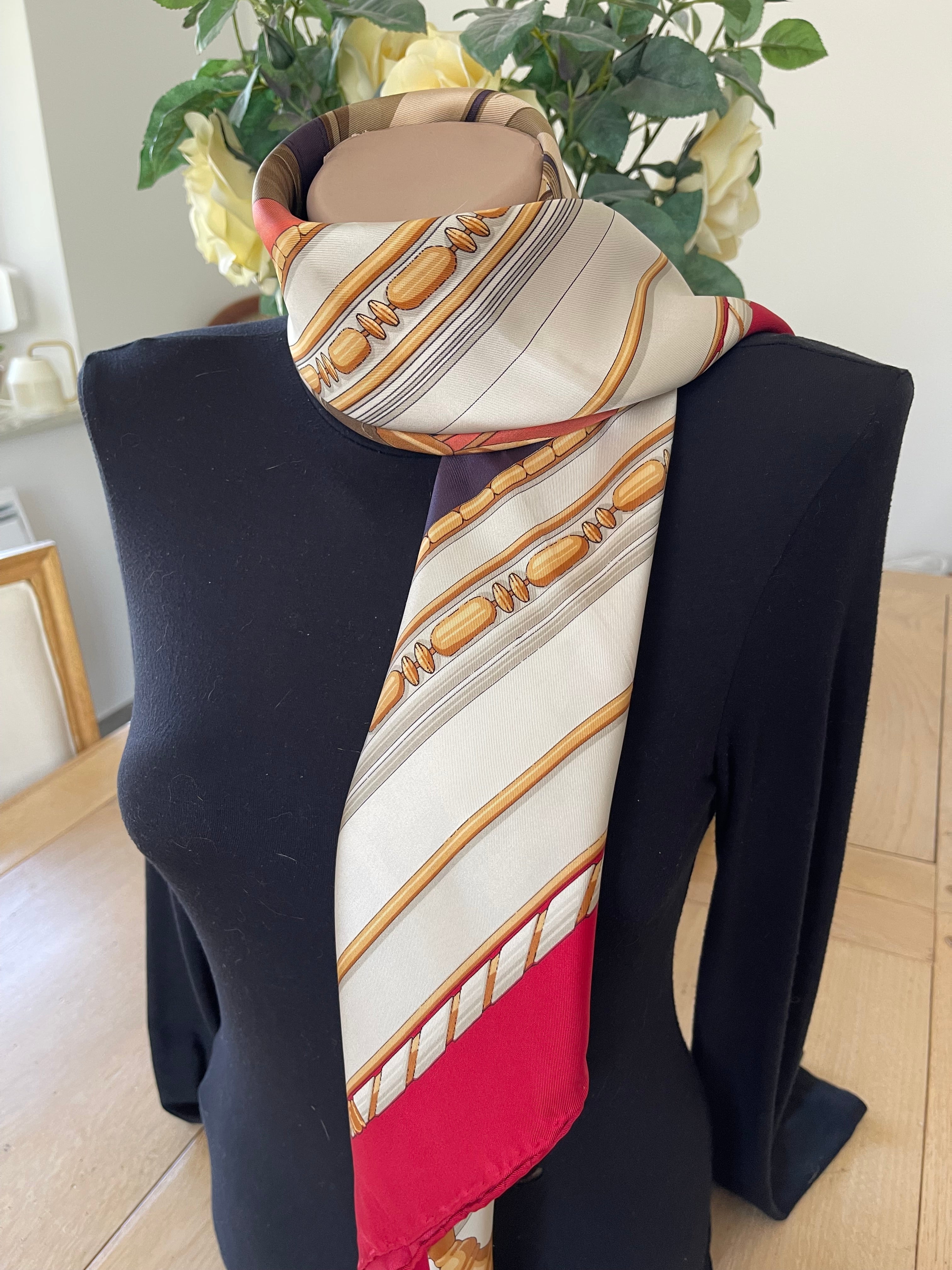 Daniel La foret carré foulard scarf schal sjaal seide silk soie
