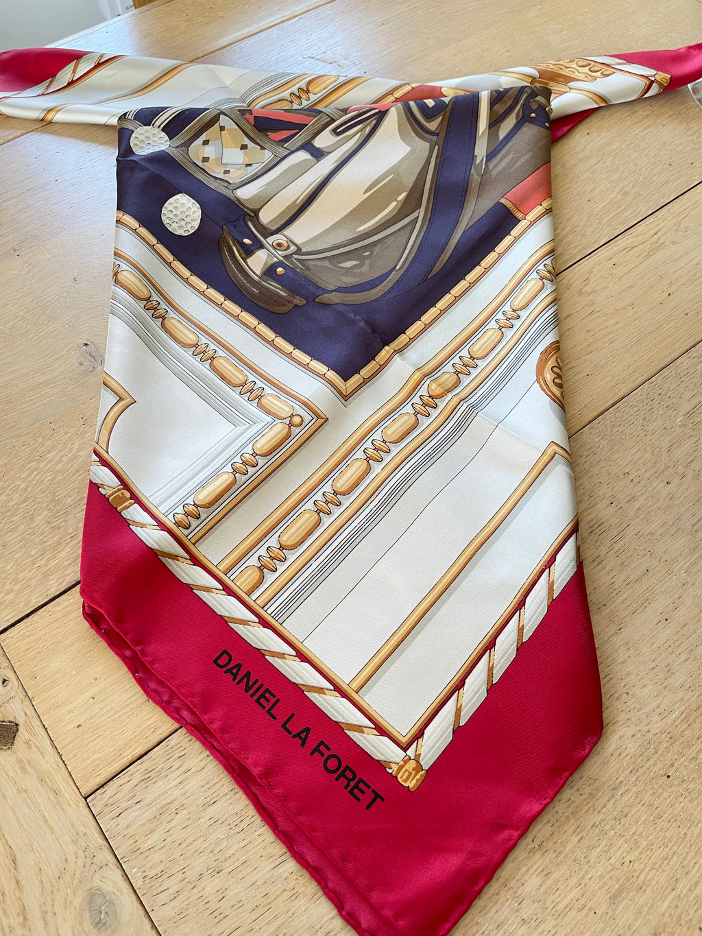 Daniel La foret carré foulard scarf schal sjaal seide silk soie