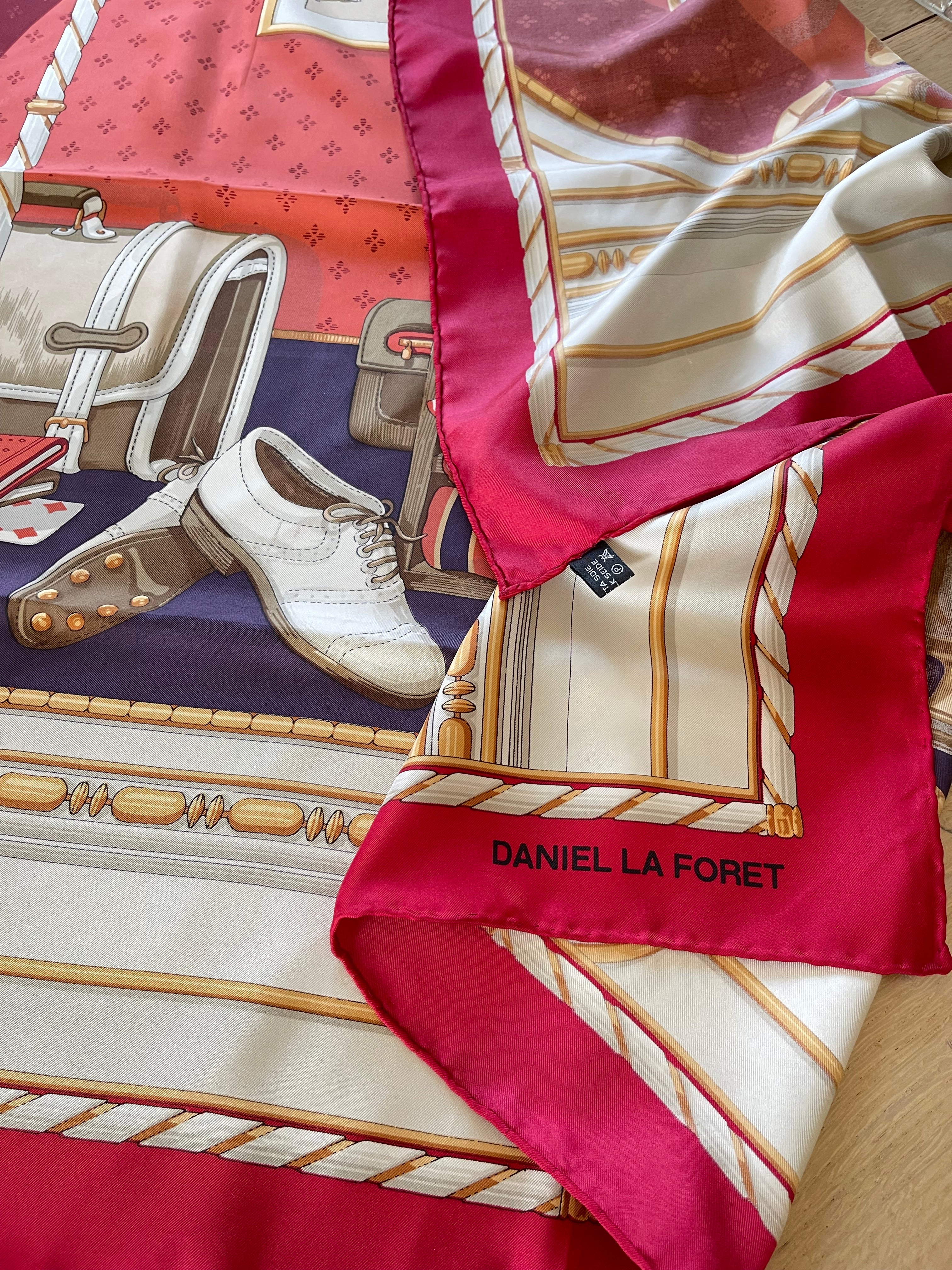 Daniel La foret carré foulard scarf schal sjaal seide silk soie