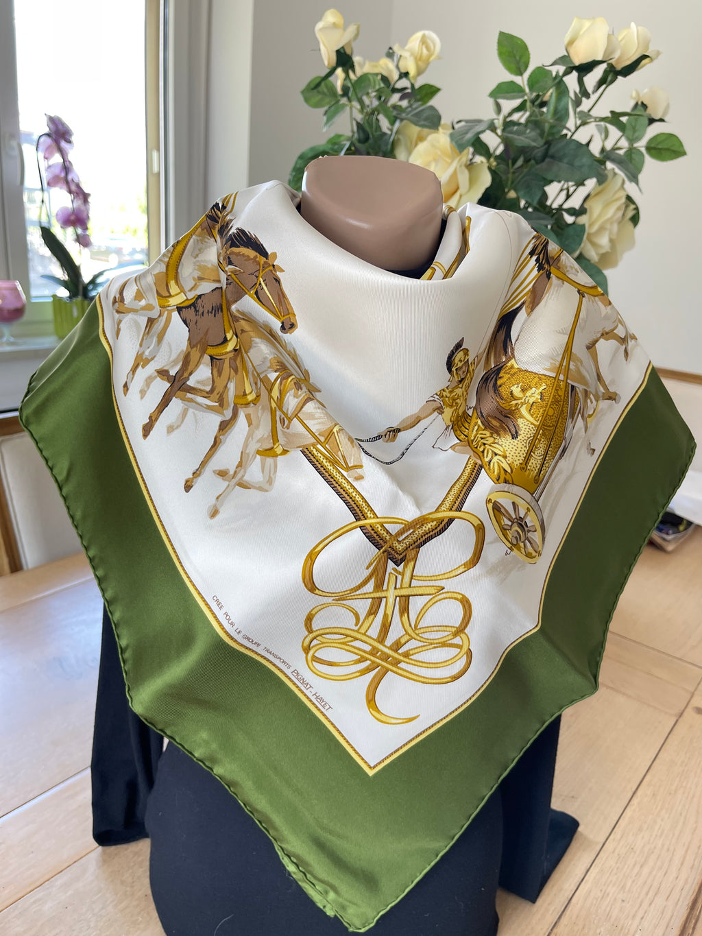 Pignat carré foulard schal sjaal scarf schal sjaal seide silk soie