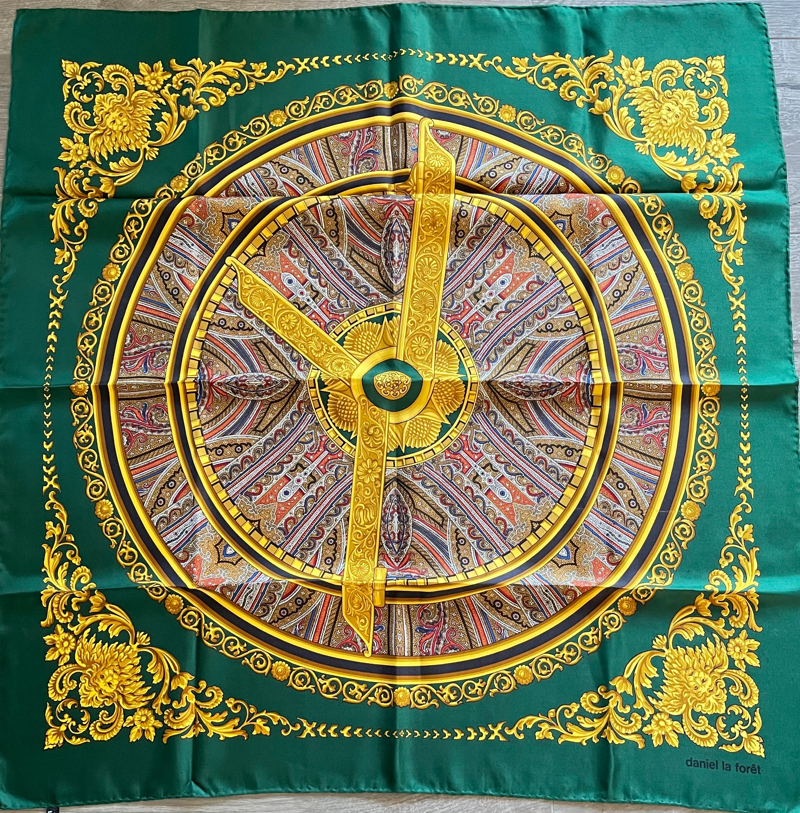 DANIEL LA FORET carré foulard sjaal schal seide silk soie