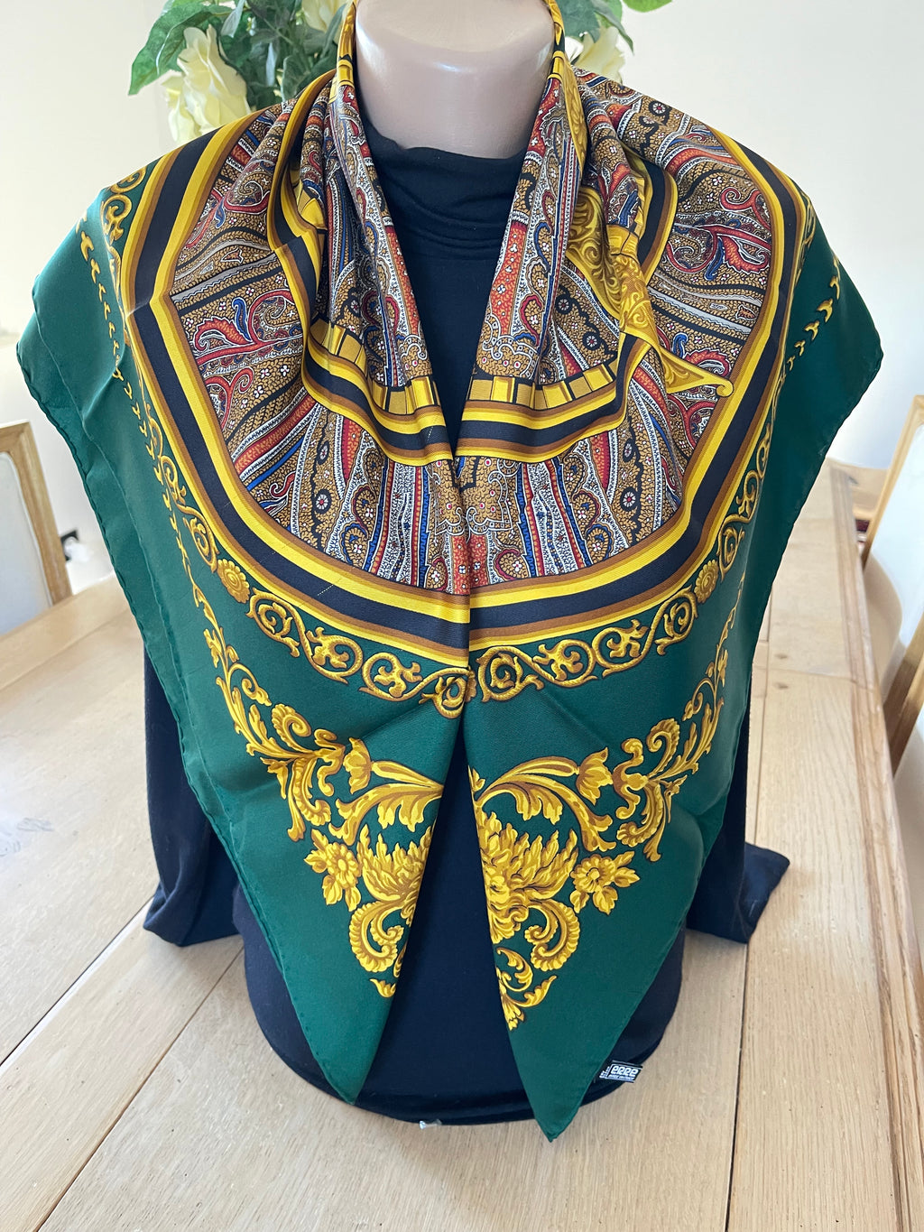 DANIEL LA FORET carré foulard sjaal schal seide silk soie