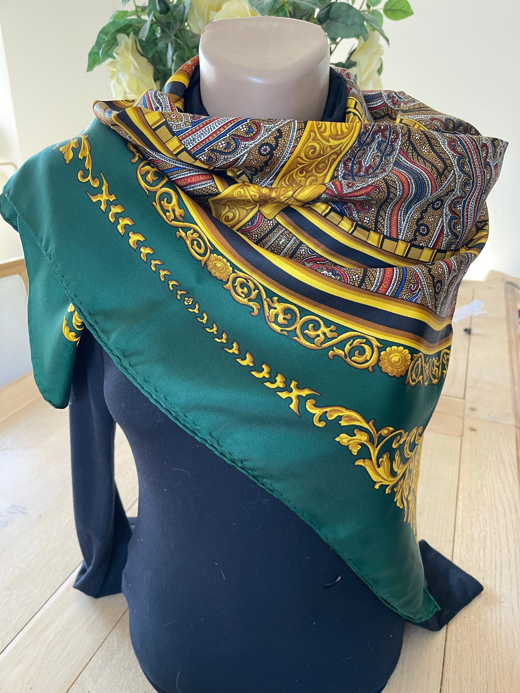 DANIEL LA FORET carré foulard sjaal schal seide silk soie