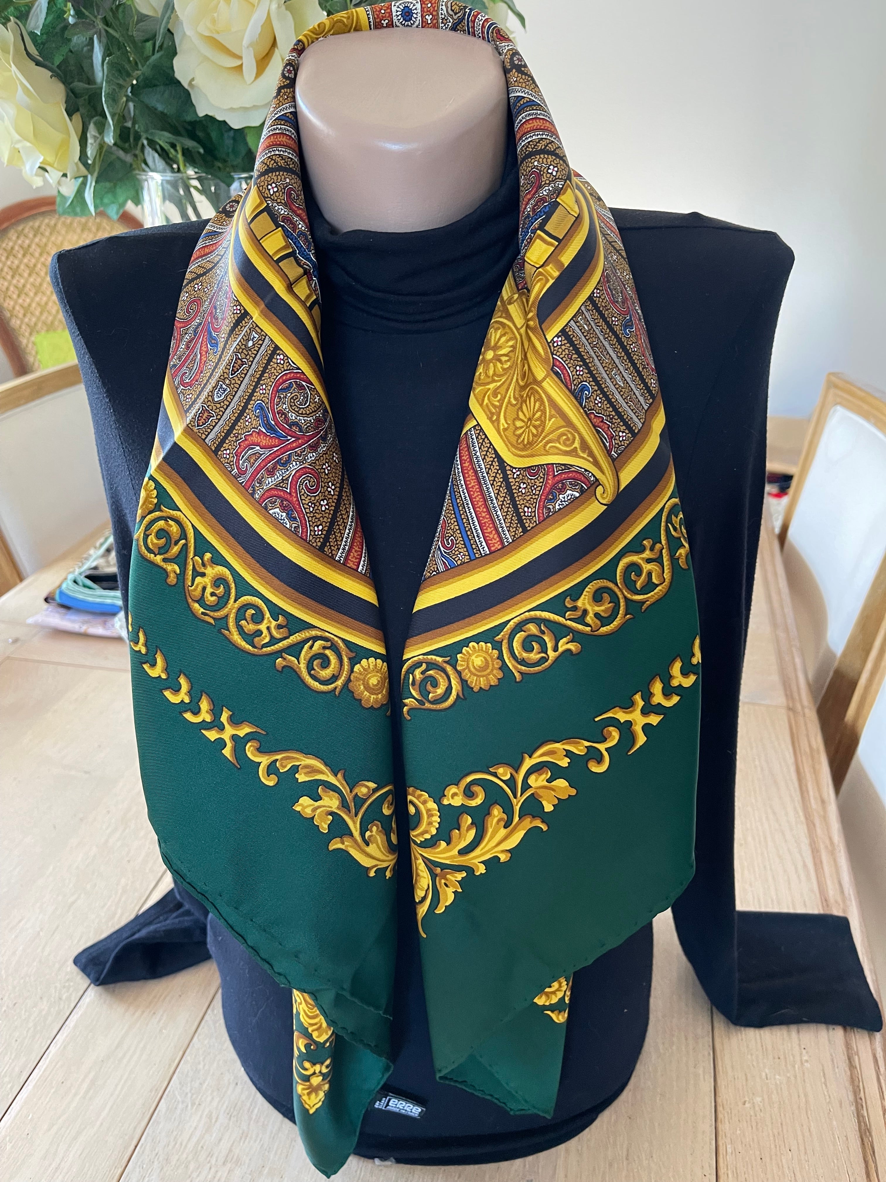 DANIEL LA FORET carré foulard sjaal schal seide silk soie