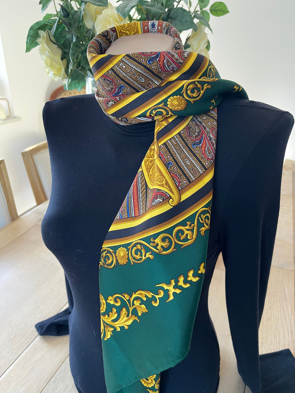 DANIEL LA FORET carré foulard sjaal schal seide silk soie