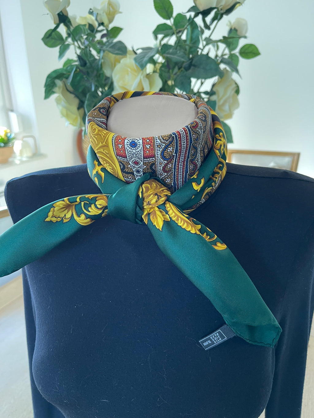 DANIEL LA FORET carré foulard sjaal schal seide silk soie