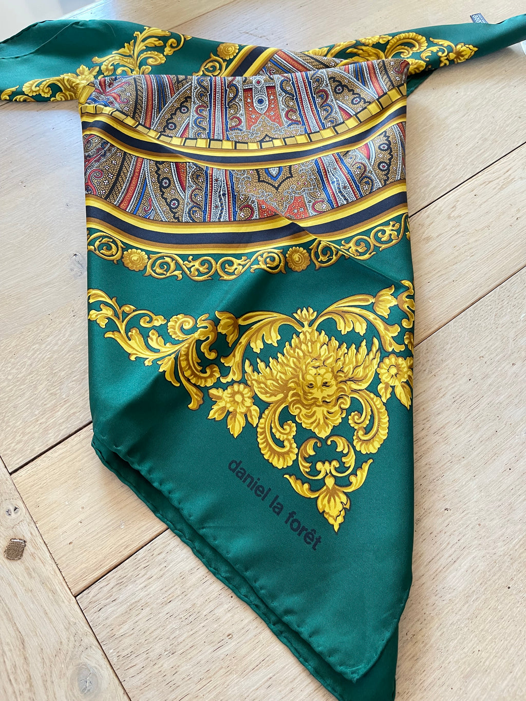 DANIEL LA FORET carré foulard sjaal schal seide silk soie