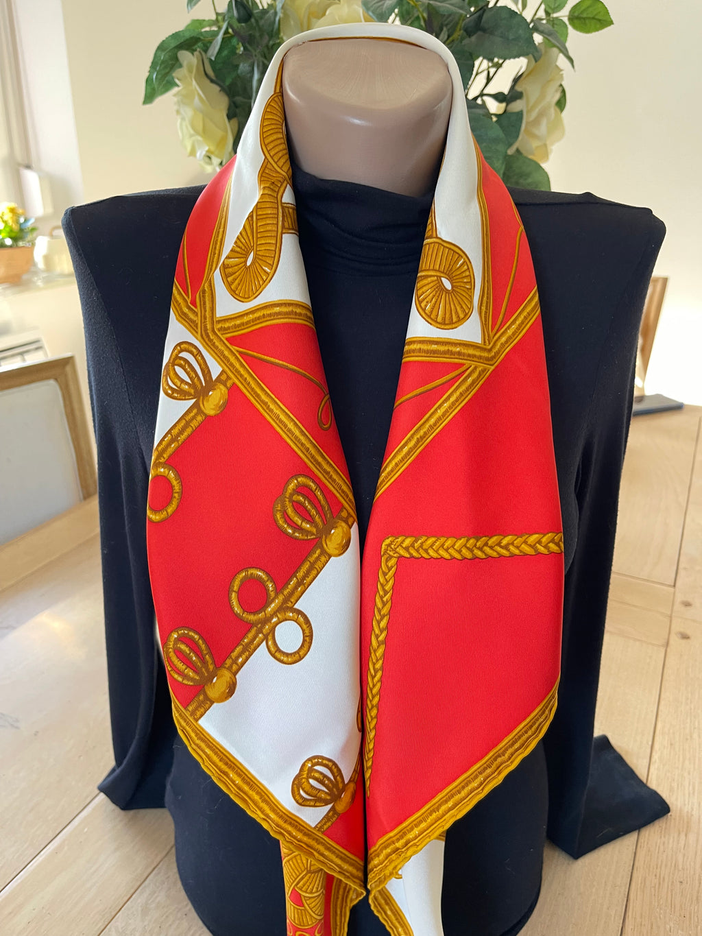 Nina Ricci foulard carré scarf schal sjaal seide silk soie