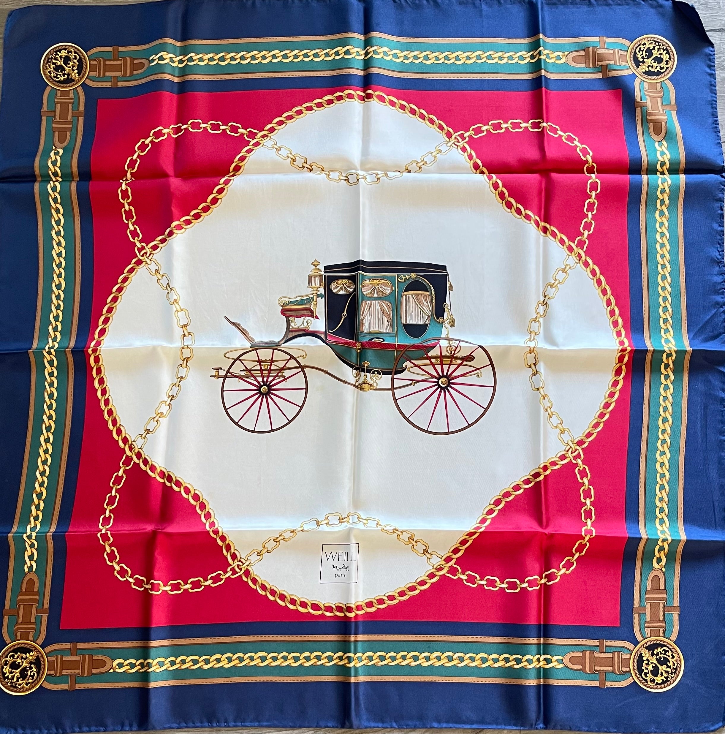 Weil Paris carré foulard scarf schal sjaal seide soie silk