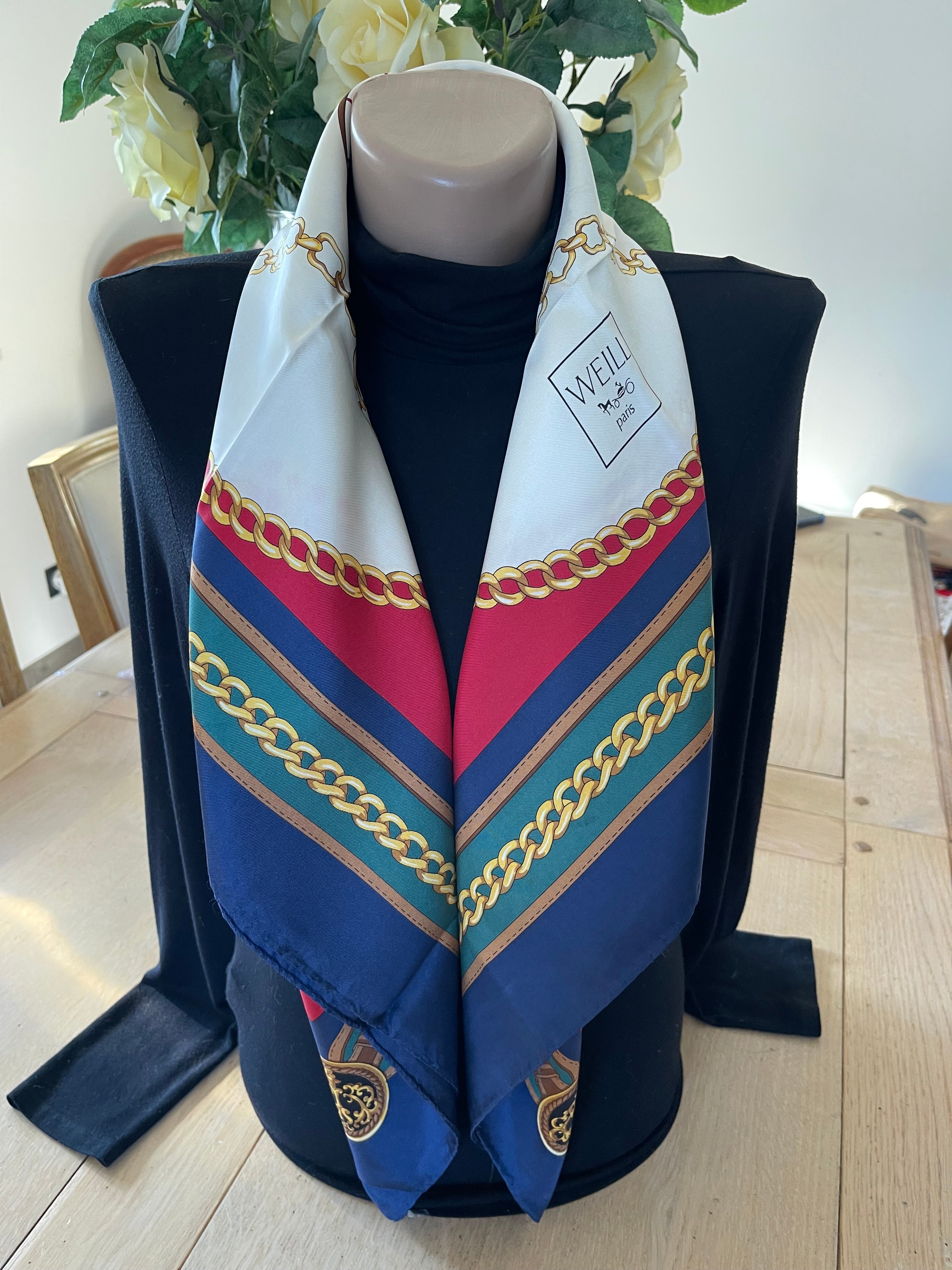 Weil Paris carré foulard scarf schal sjaal seide soie silk