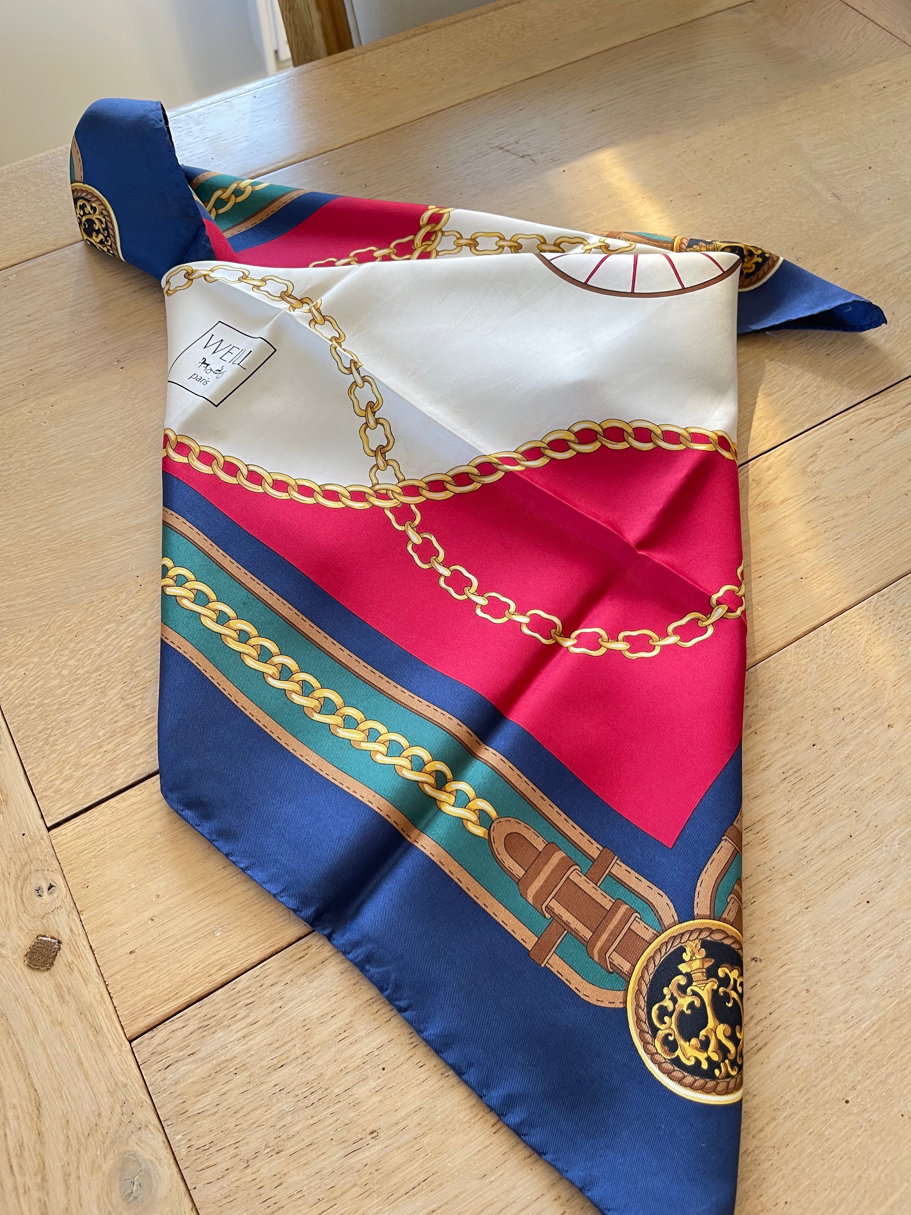 Weil Paris carré foulard scarf schal sjaal seide soie silk