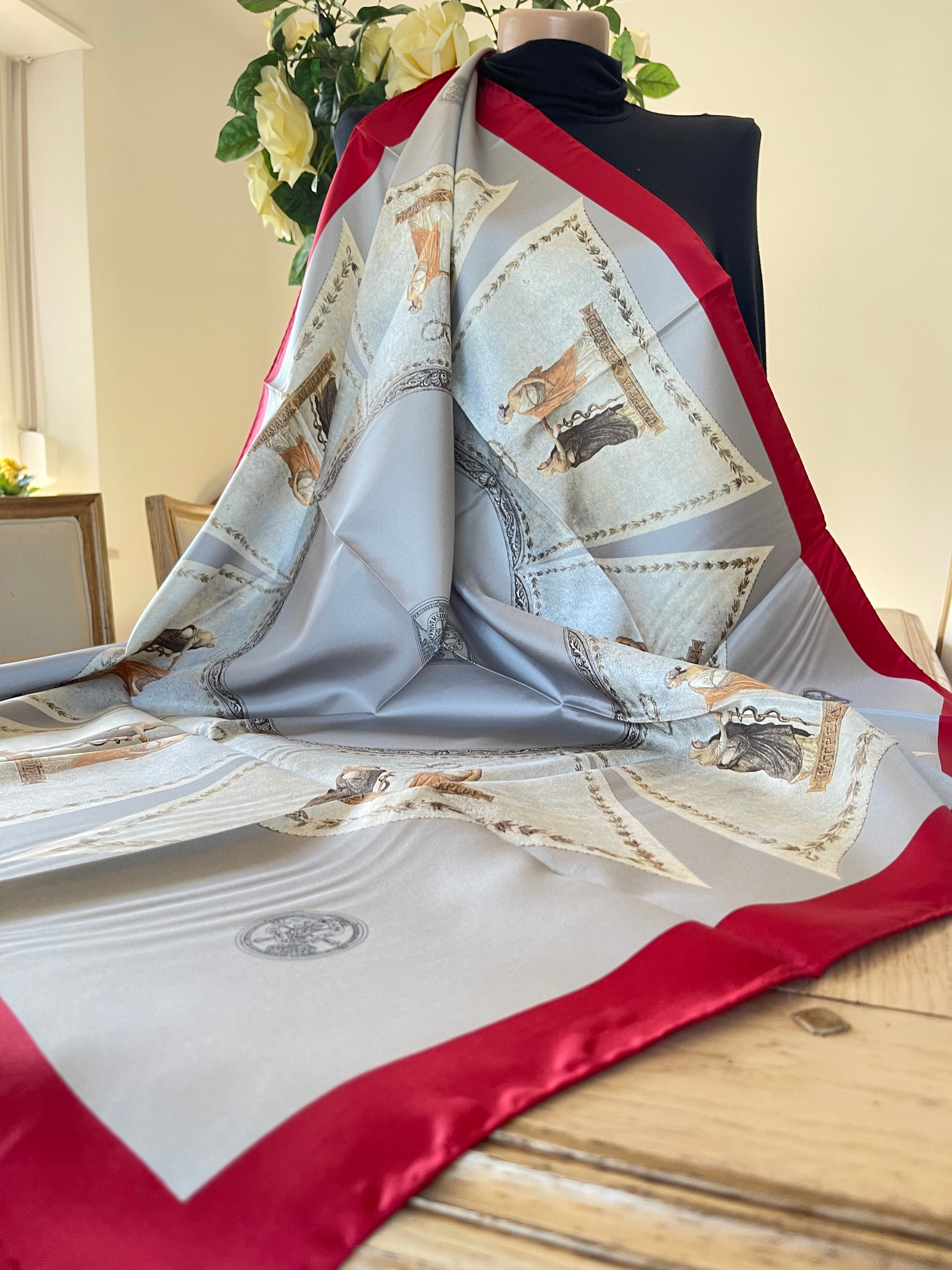 SeidenTuch Alma carré foulard scarf schal sjaal seide soie silk New